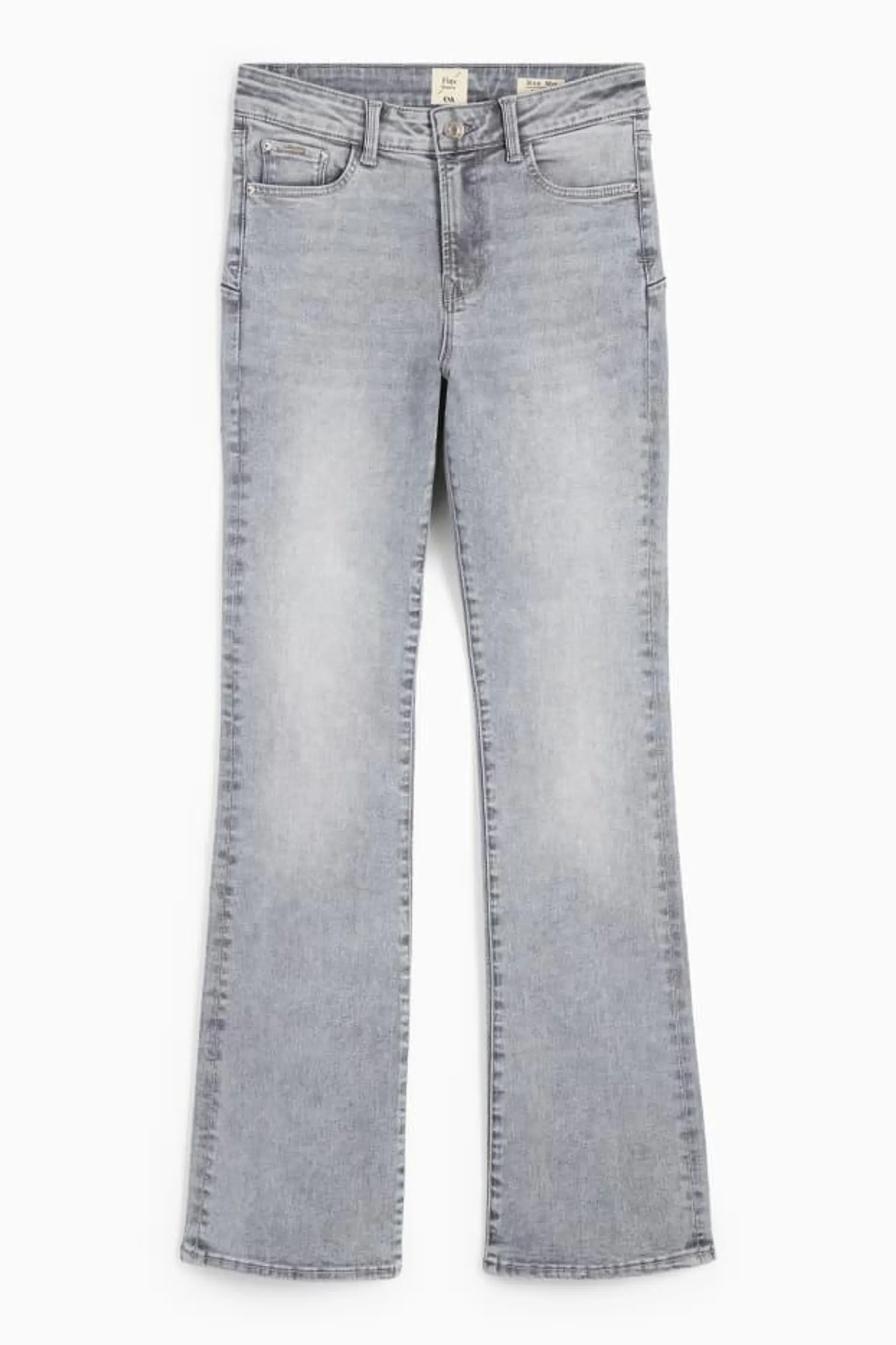 Bootcut jeans - mid-rise waist - shaping jeans - LYCRA®