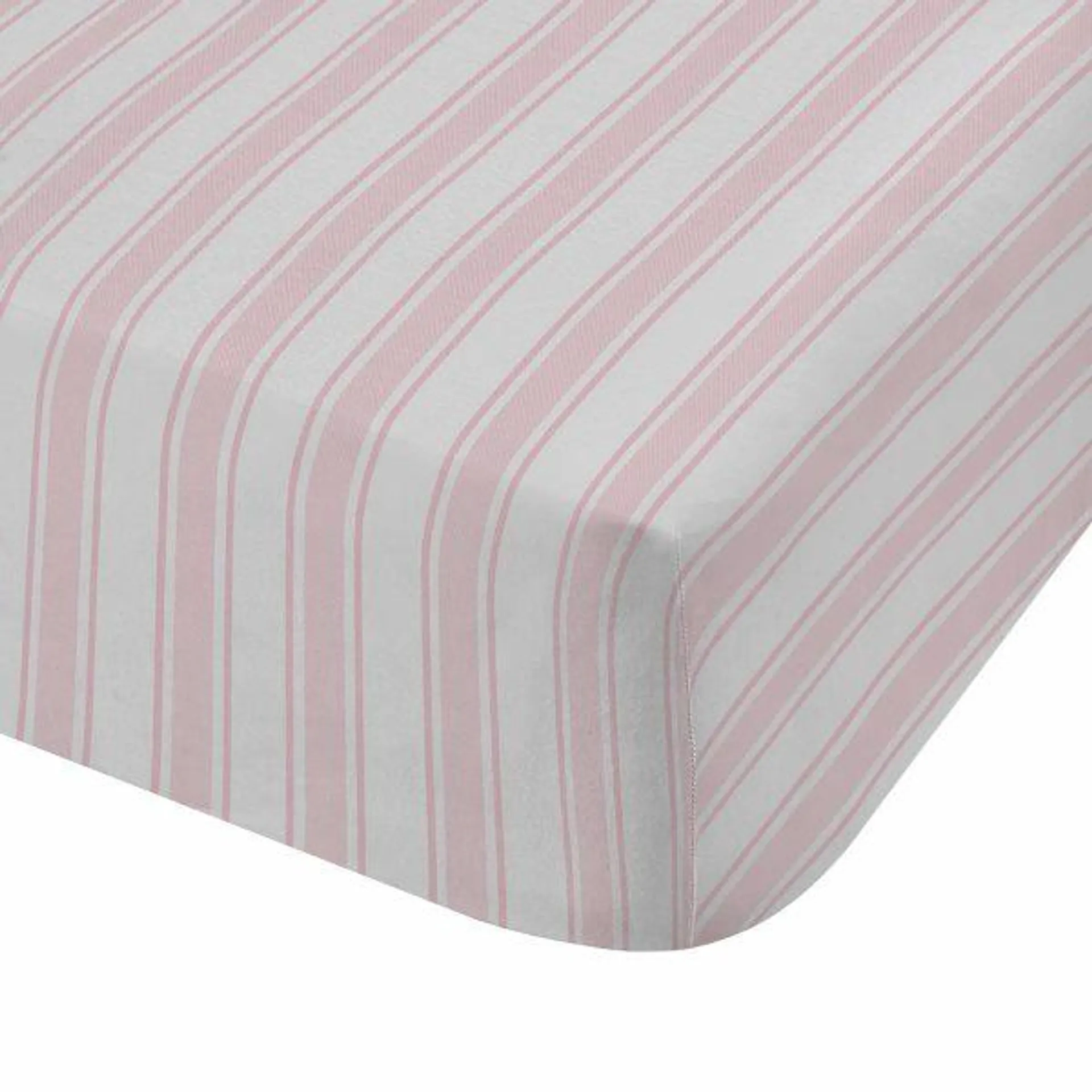 Lençol de Baixo Rosa Check & Stripe