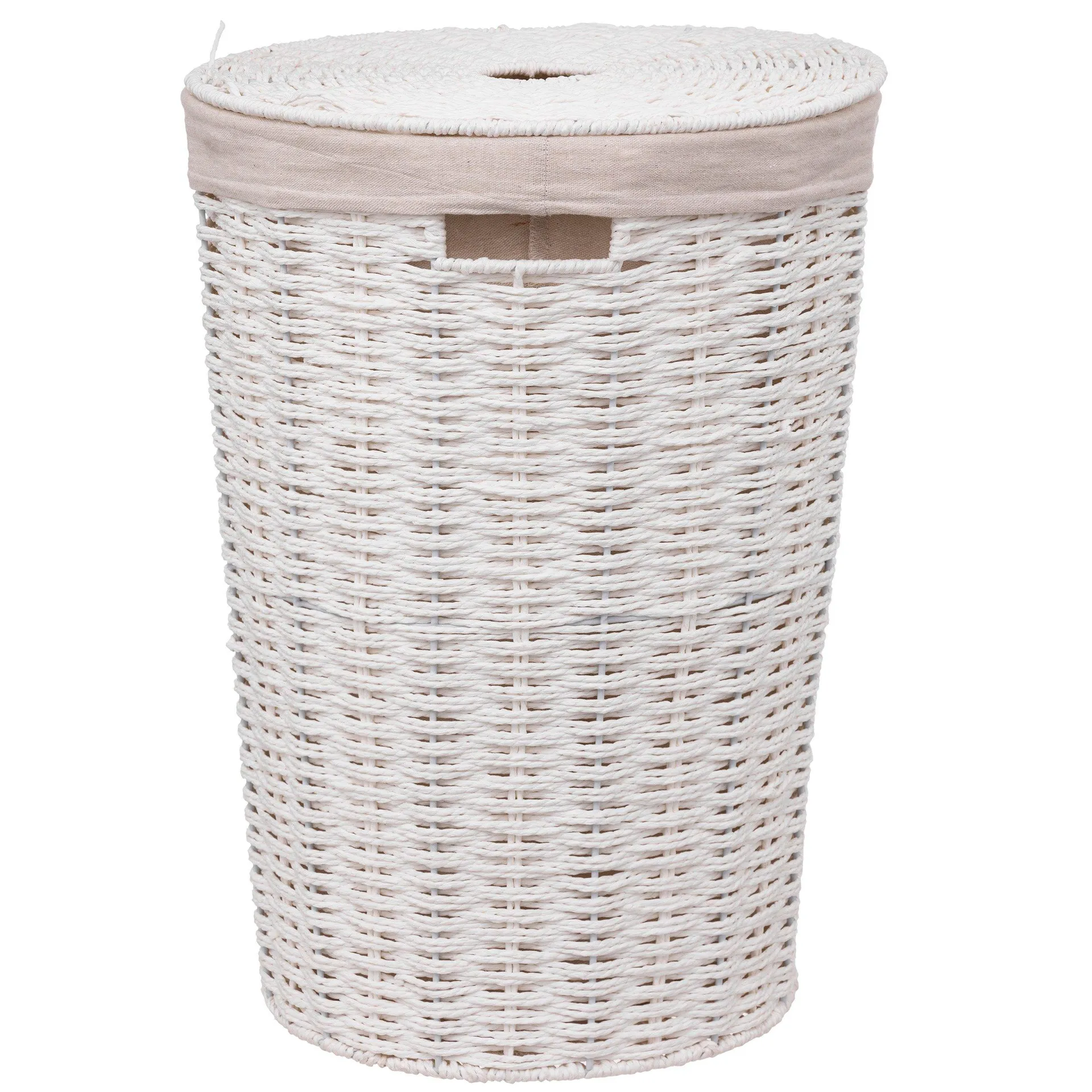 Cesto De Roupa WC Redondo Costa Branco 40l