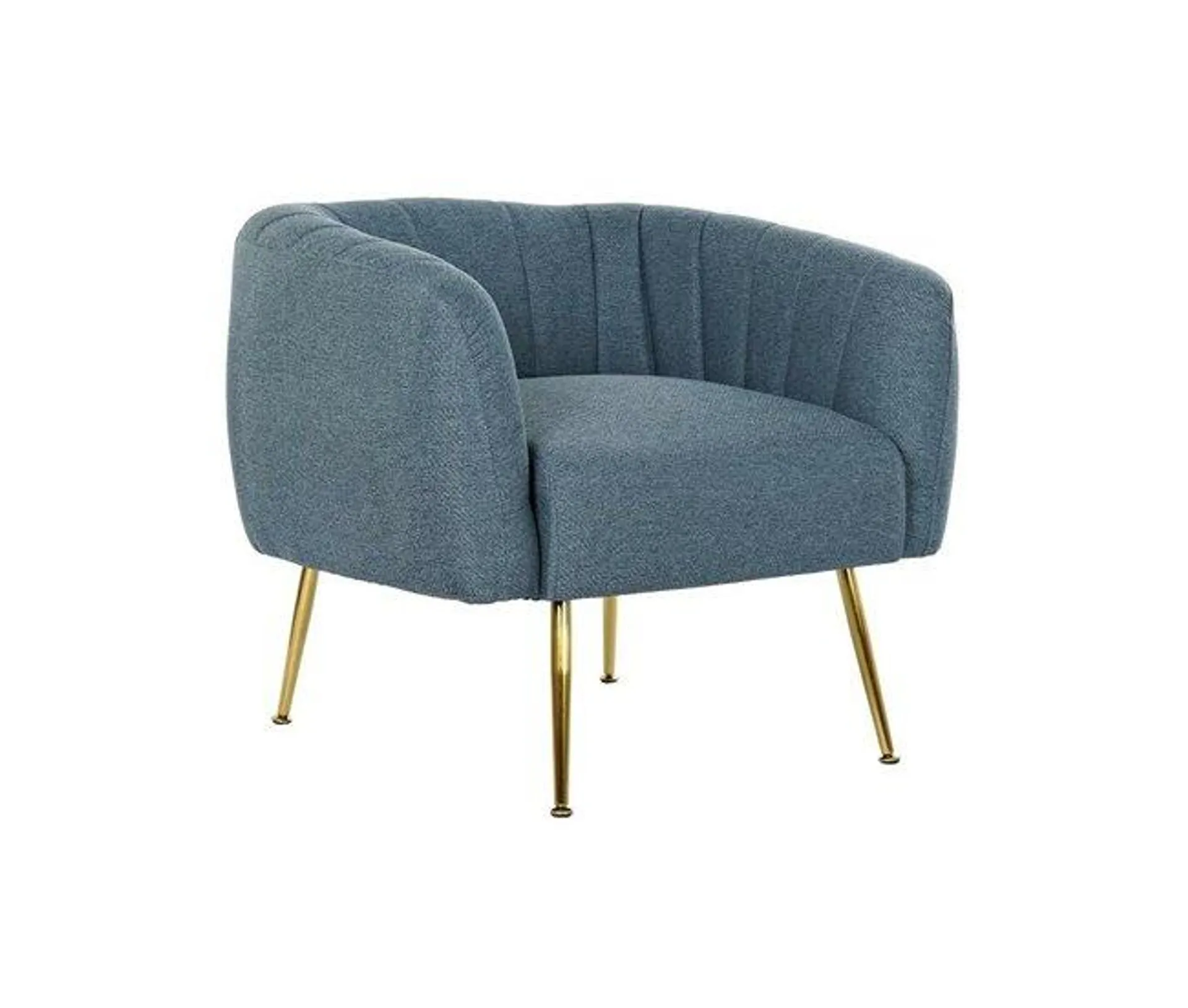 Poltrona DKD Home Decor Azul Dourado Espuma Madeira Metal Plástico 81 x 75 x 73 cm