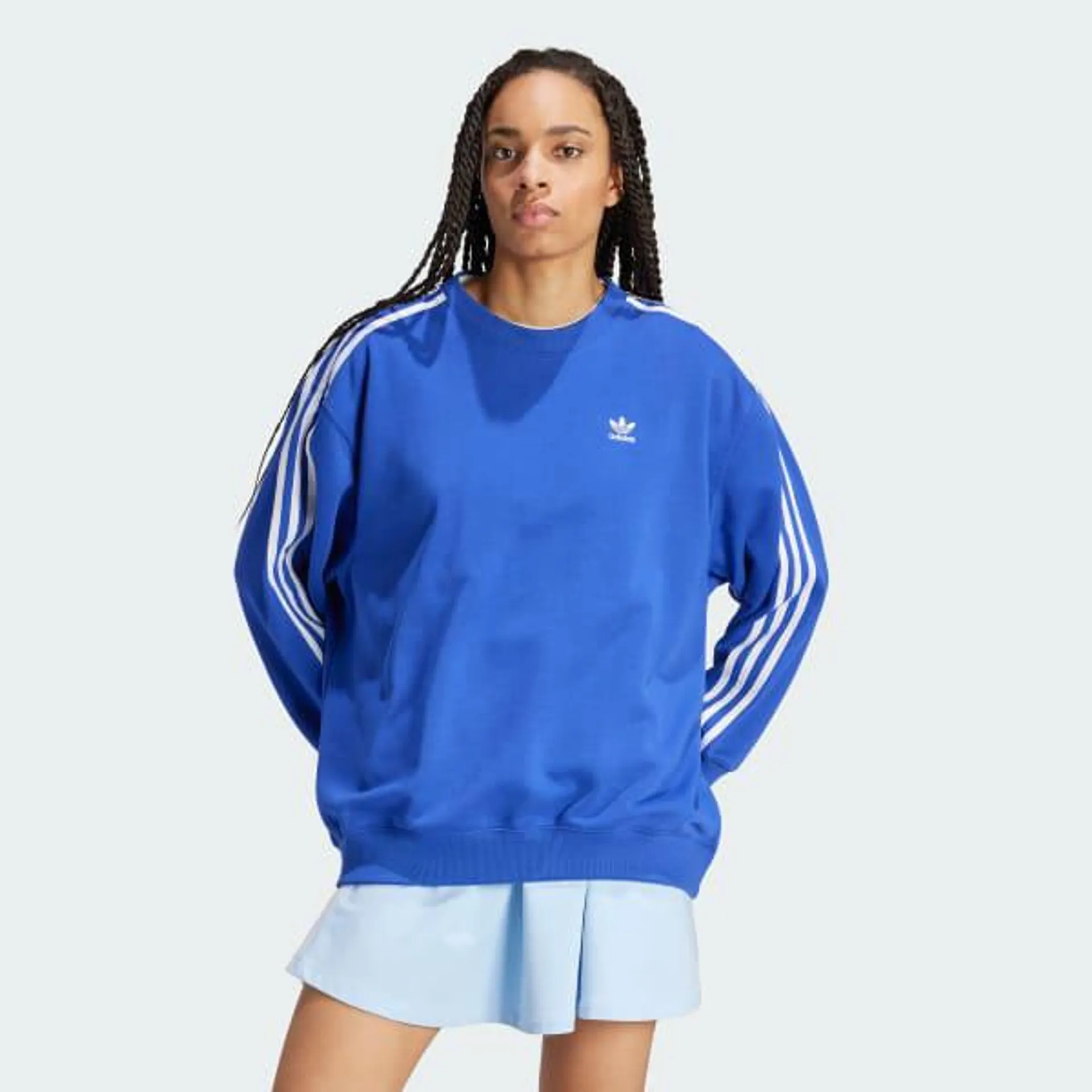 3-Stripes Oversized Crew Sweatshirt