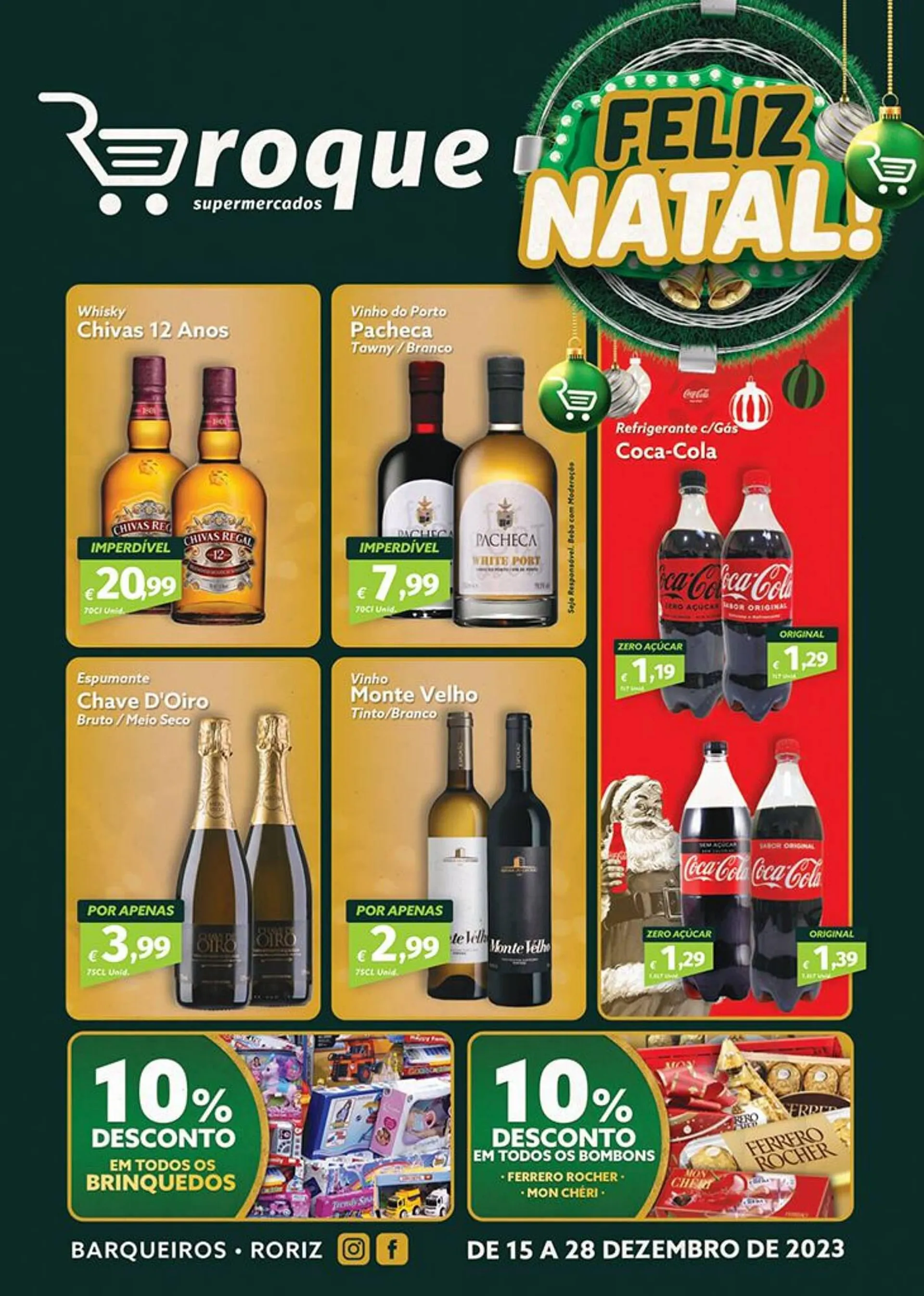 Folheto Folheto Roque Supermercados de 15 de dezembro até 28 de dezembro 2023 - Pagina 1