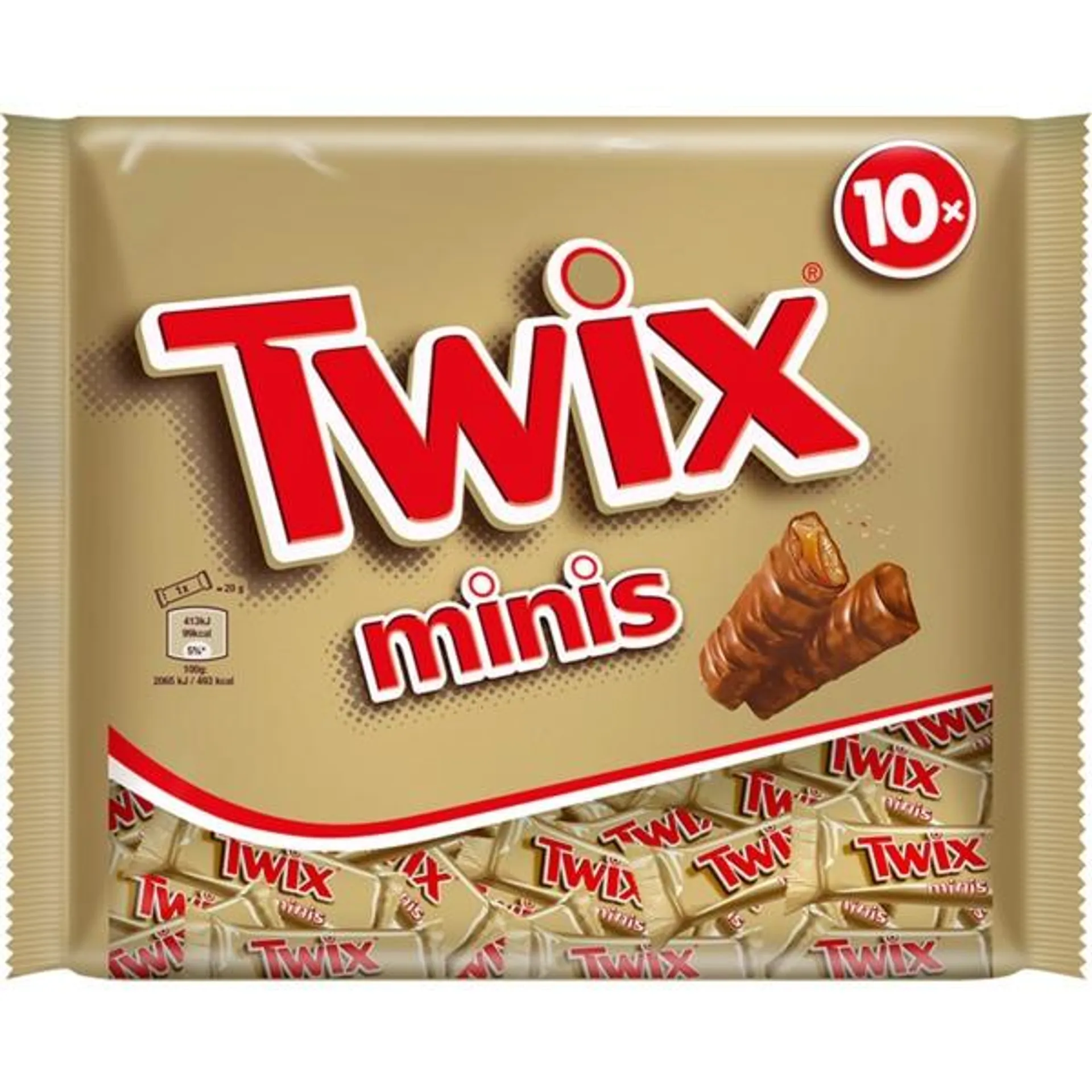 Mini Snack de Chocolate embalagem 227 g Twix