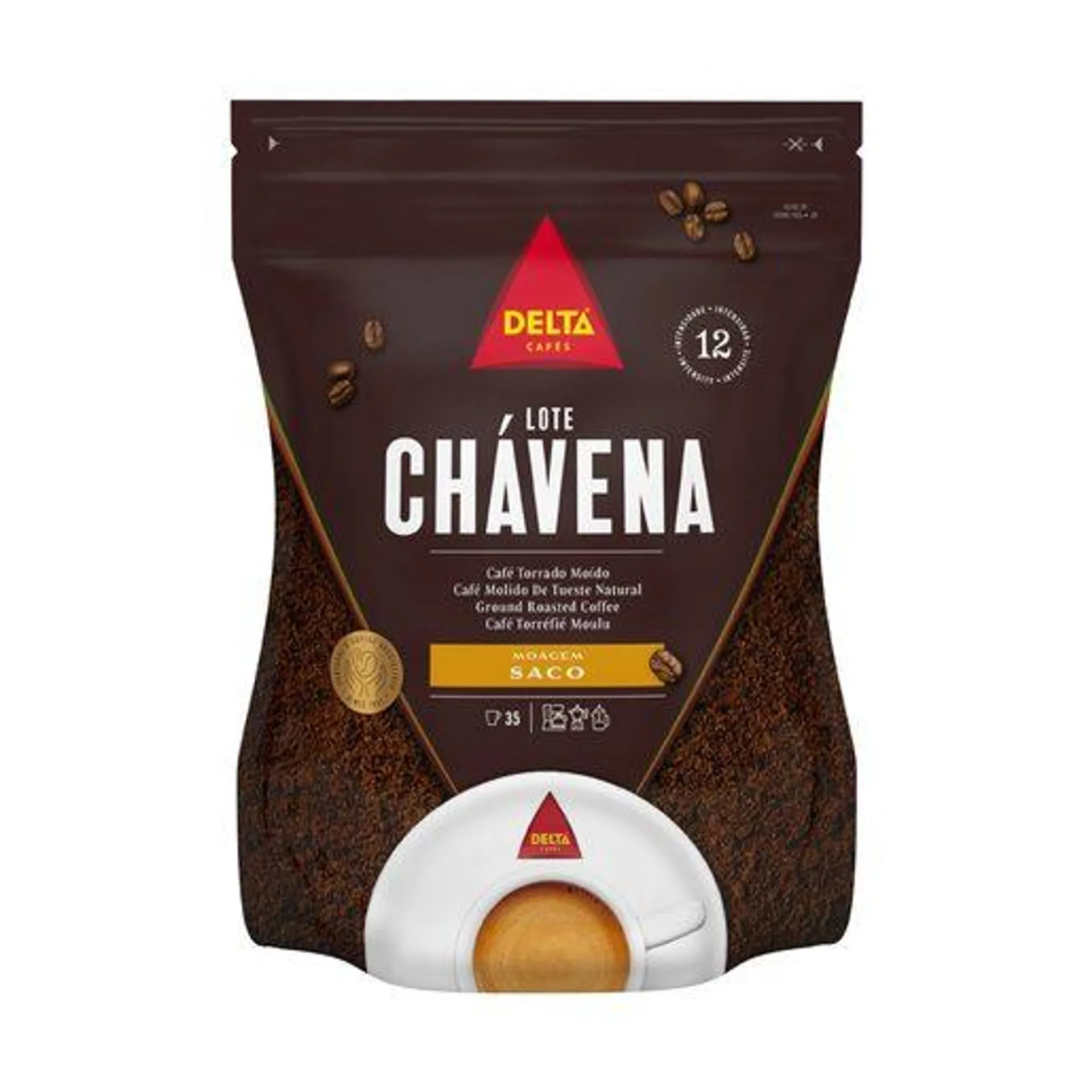 DELTA Café Torrado Moagem Saco Lote Chávena I12 250 g