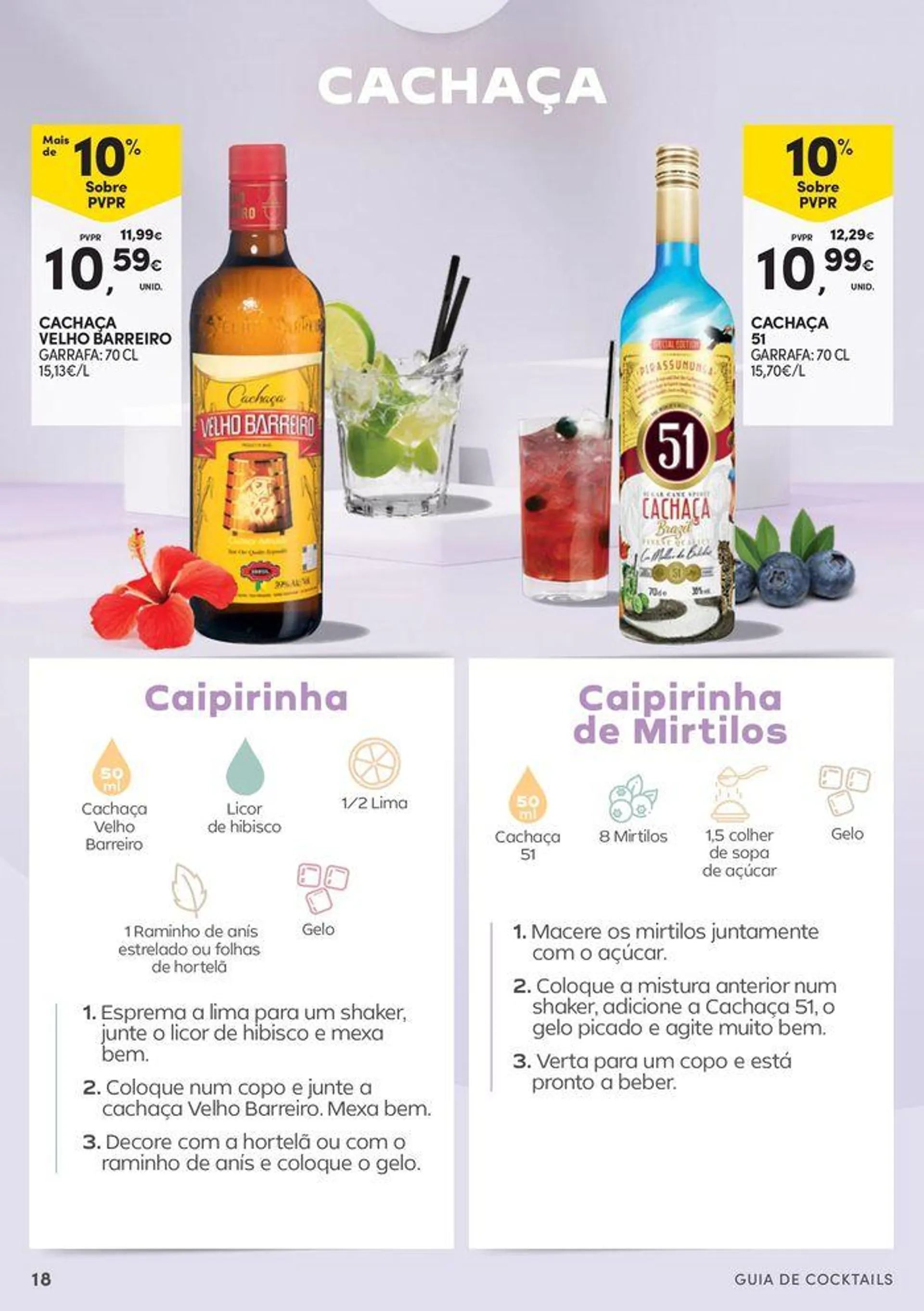 Folheto Cocktails que sabem a Verão de 16 de julho até 11 de agosto 2024 - Pagina 18