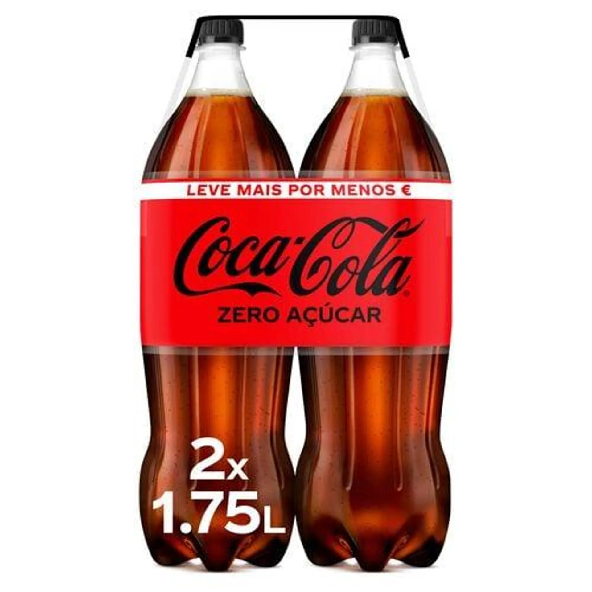 refrigerante com gás coca-cola zero açúcar 2x1.75l