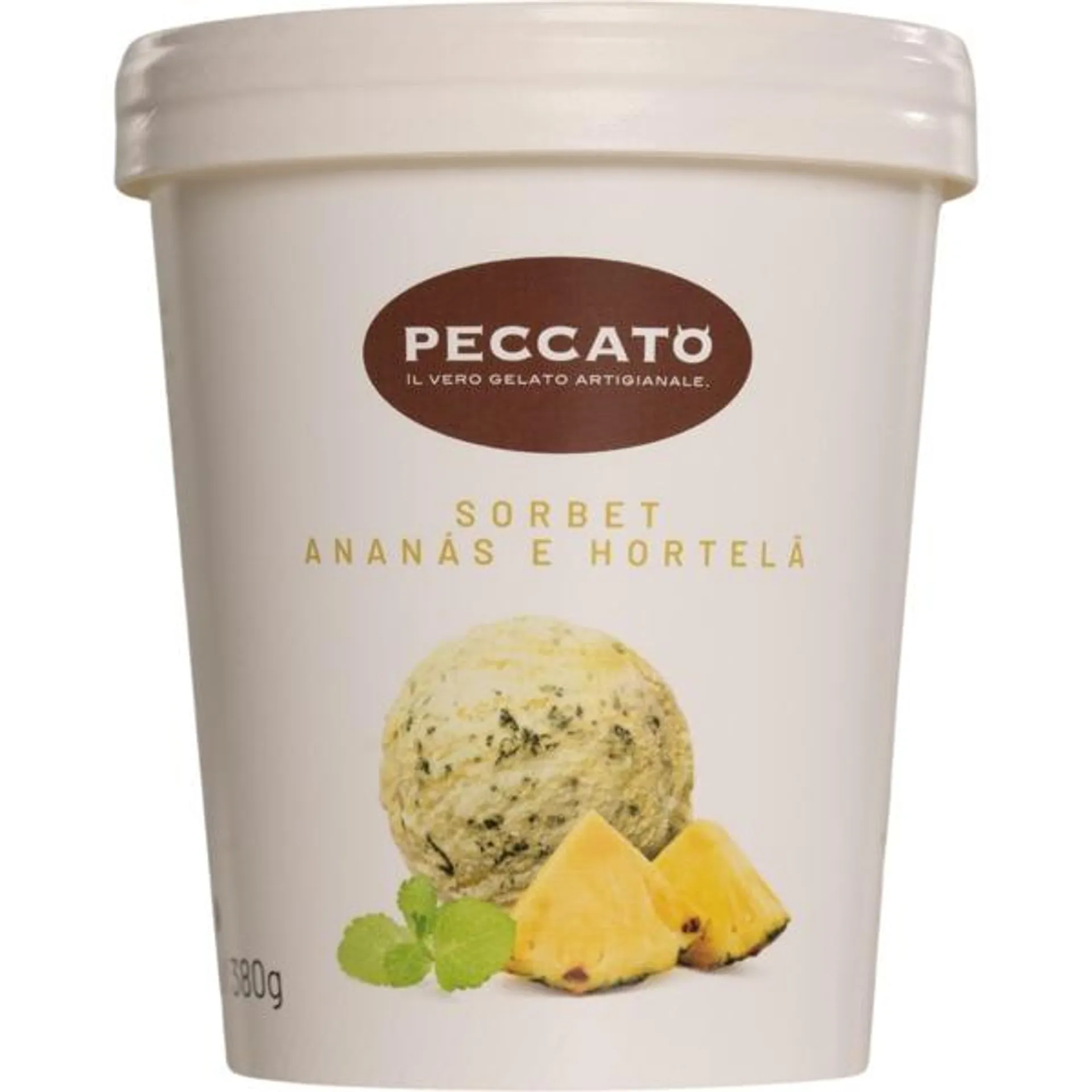 Gelado de Ananás e Hortelã embalagem 500 ml Peccato