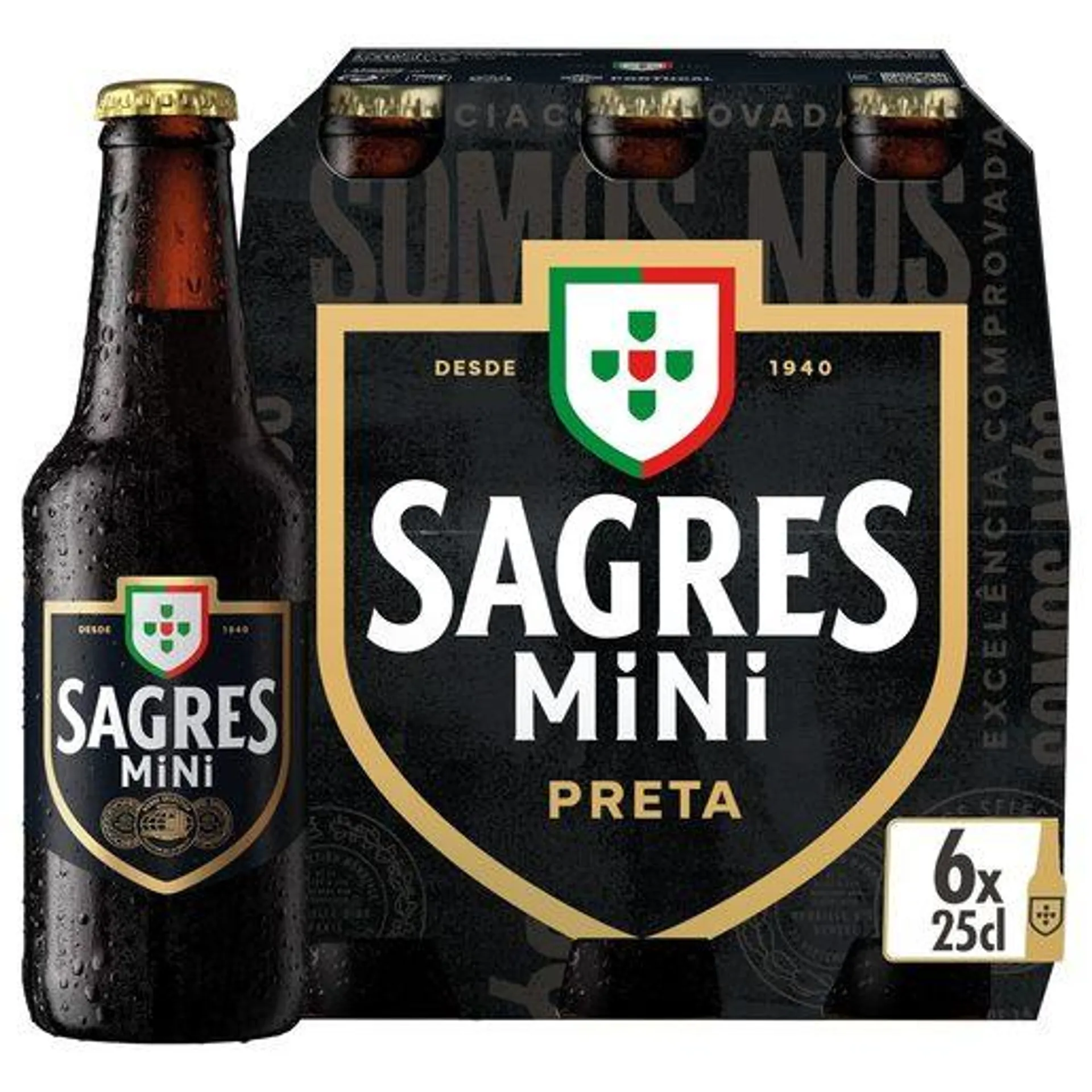 SAGRES Cerveja com Álcool Preta 6x250 ml