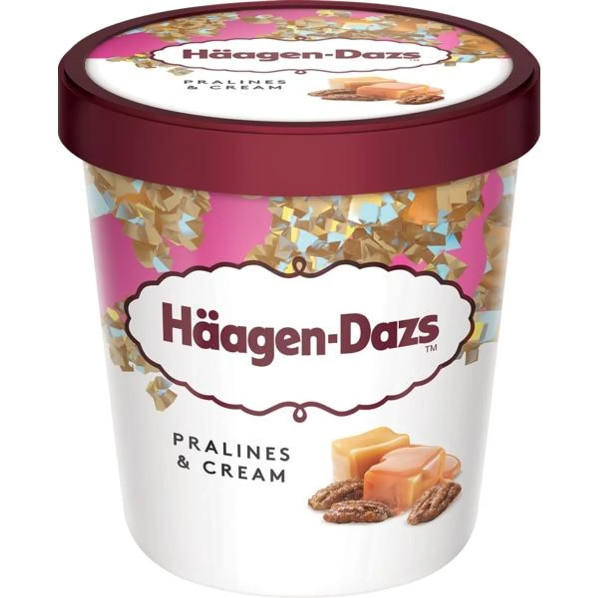 Gelado de Pralines e Nata embalagem 460 ml Haagen-Dazs