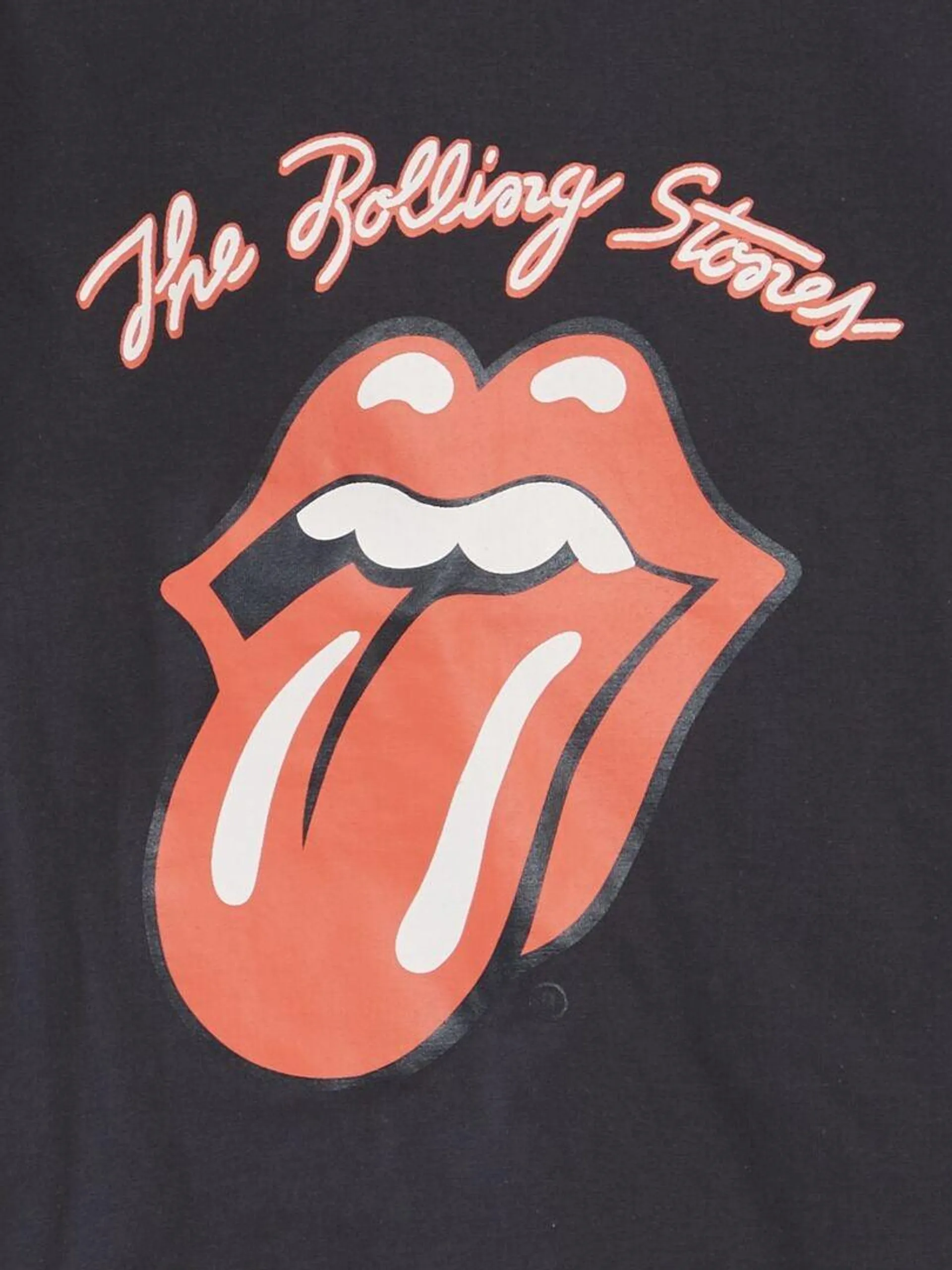 Pijama curto - Estampado 'The Rolling Stones' - 2 peças - PRETO