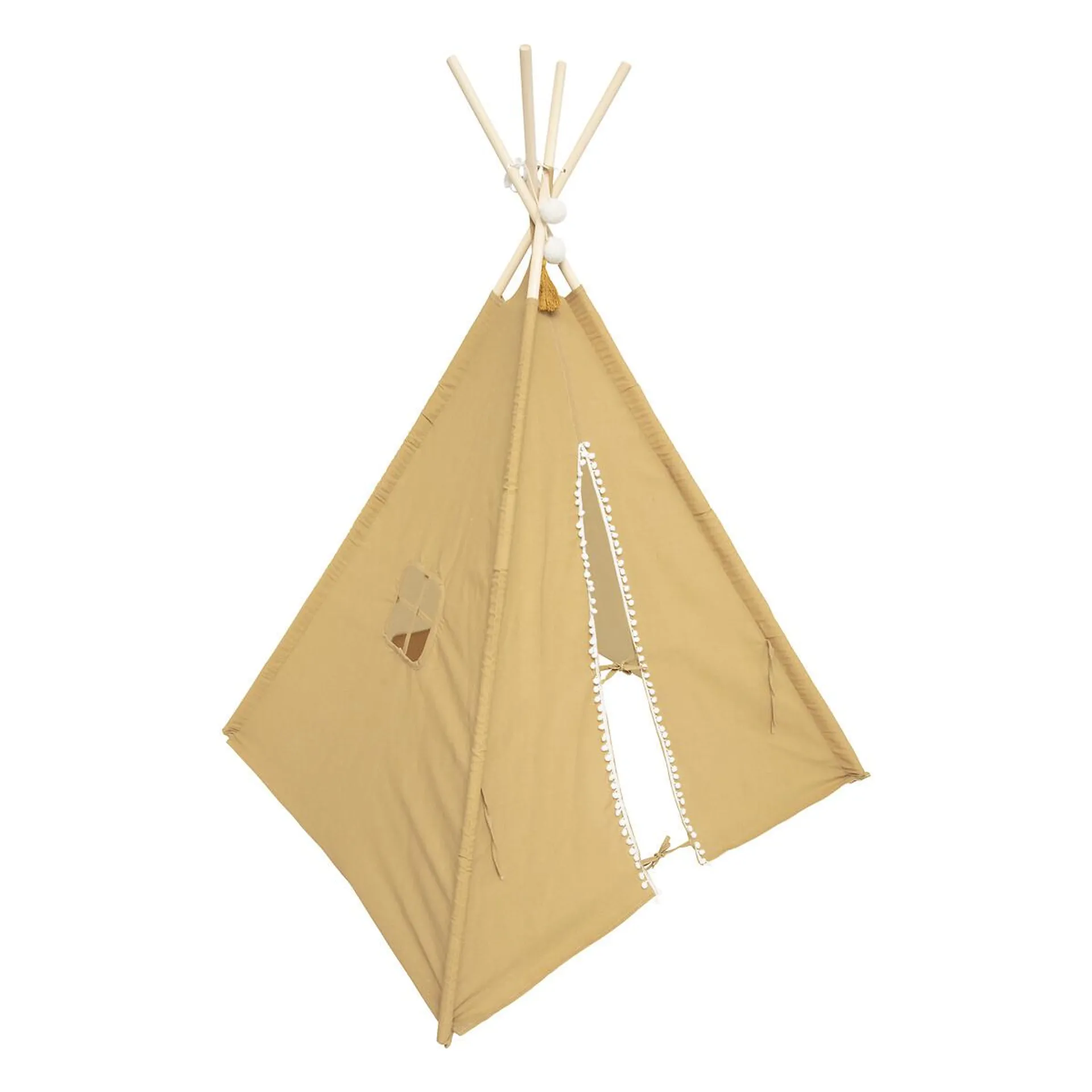 Tenda Tipi Ocre Com Pompons Rainbow