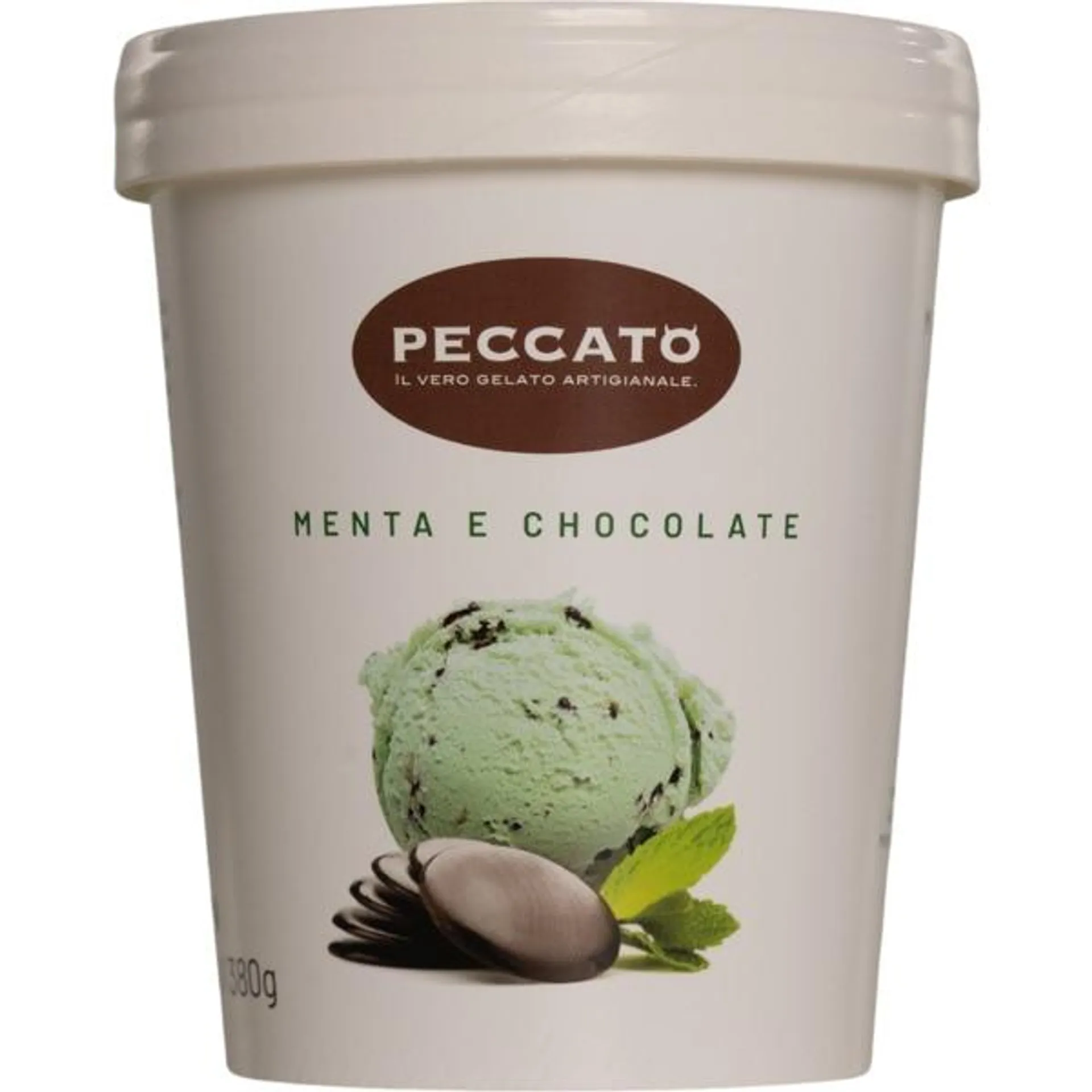 Gelado de Menta e Chocolate embalagem 500 ml Peccato