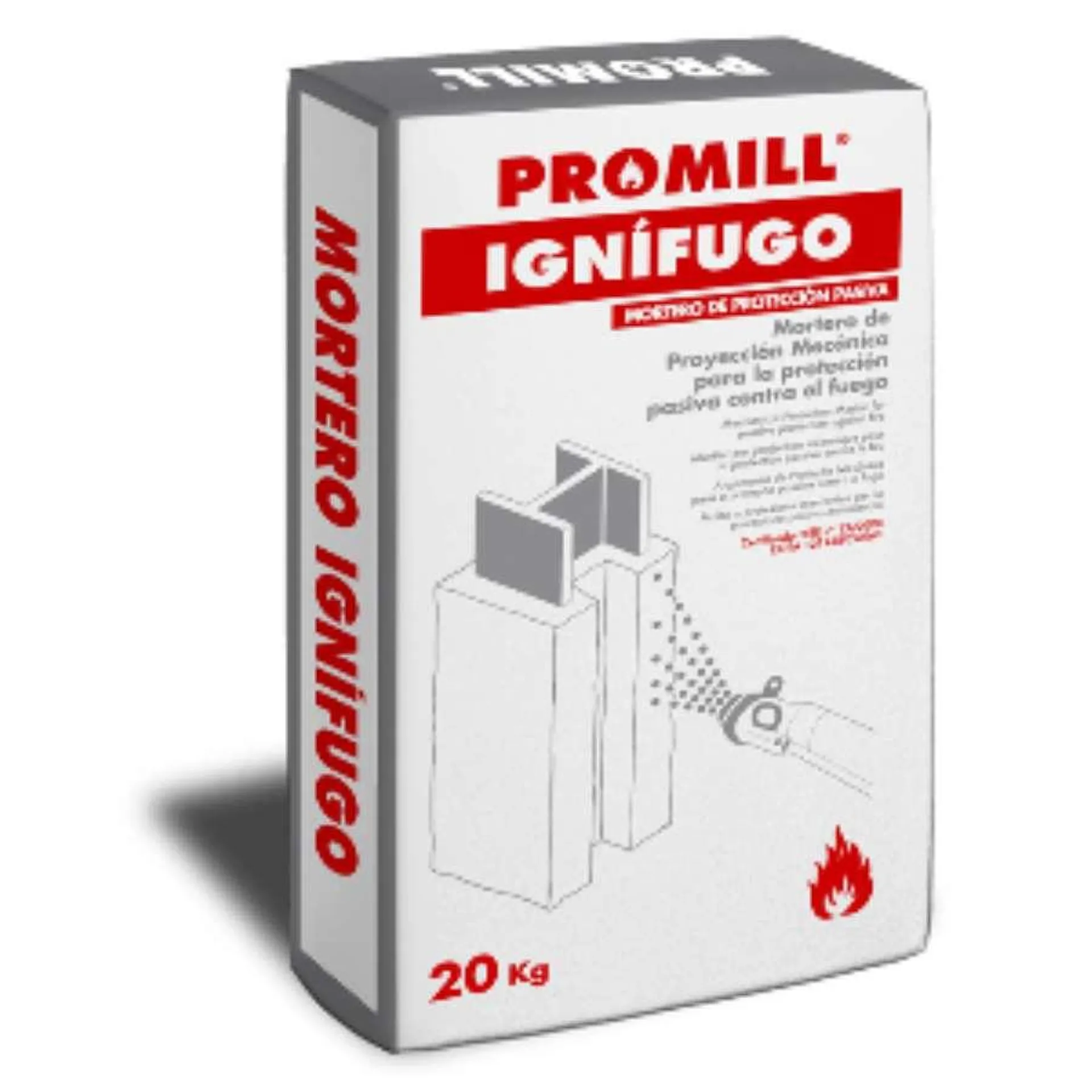 ARGAMASSA PROTEÇÃO FOGO PROMILL IGNÍFUGA