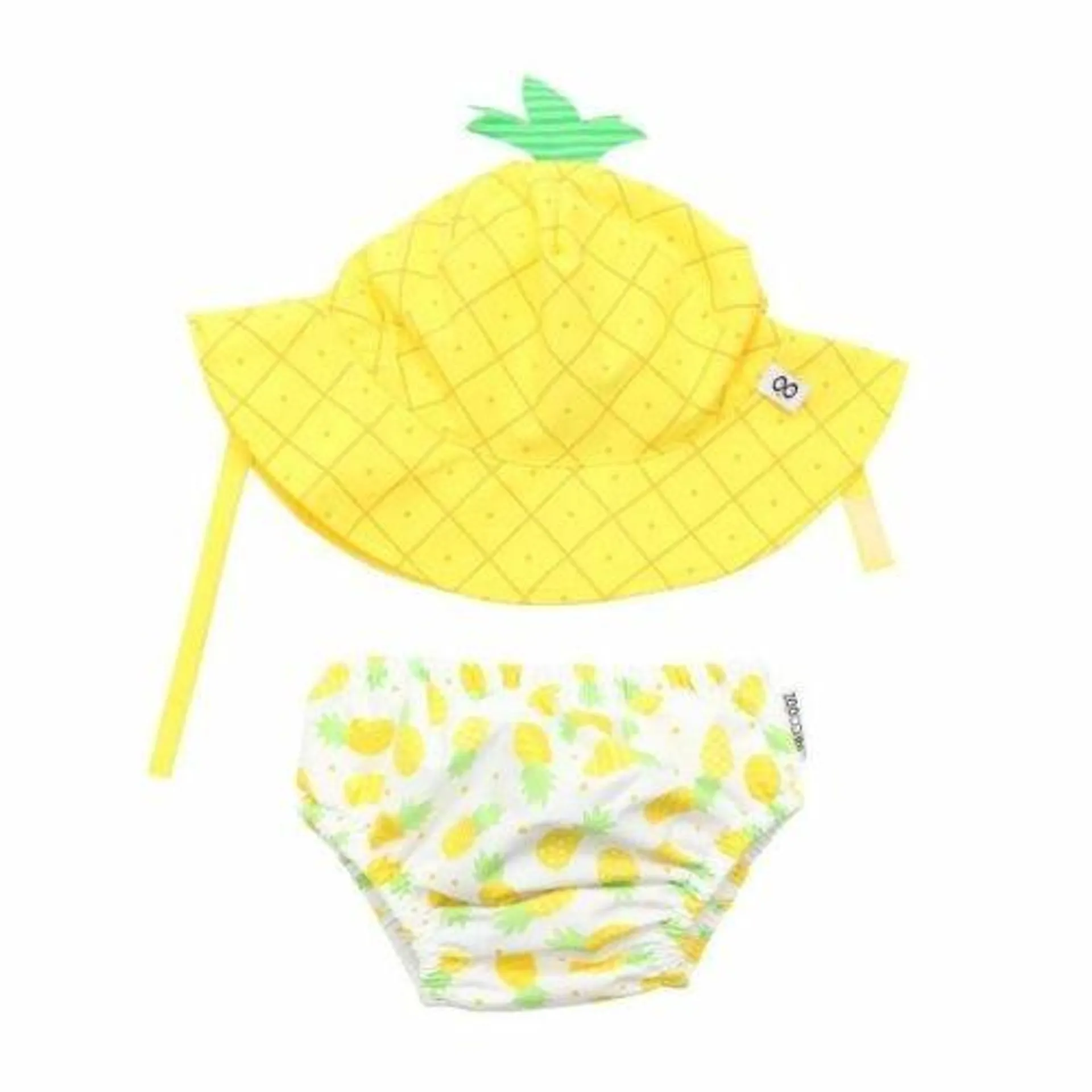 Zoocchini Conjunto Fralda Natação + Chapéu Ananás 6-12M ZOO-006-026/M