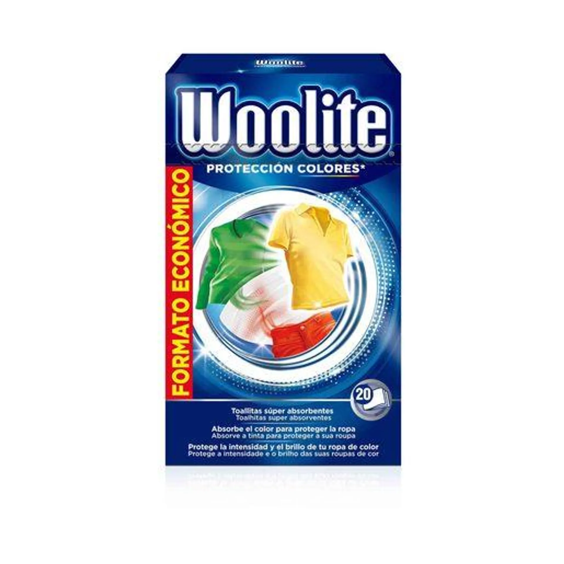 WOOLITE Toalhitas Protecção de Cores Roupa 20 un