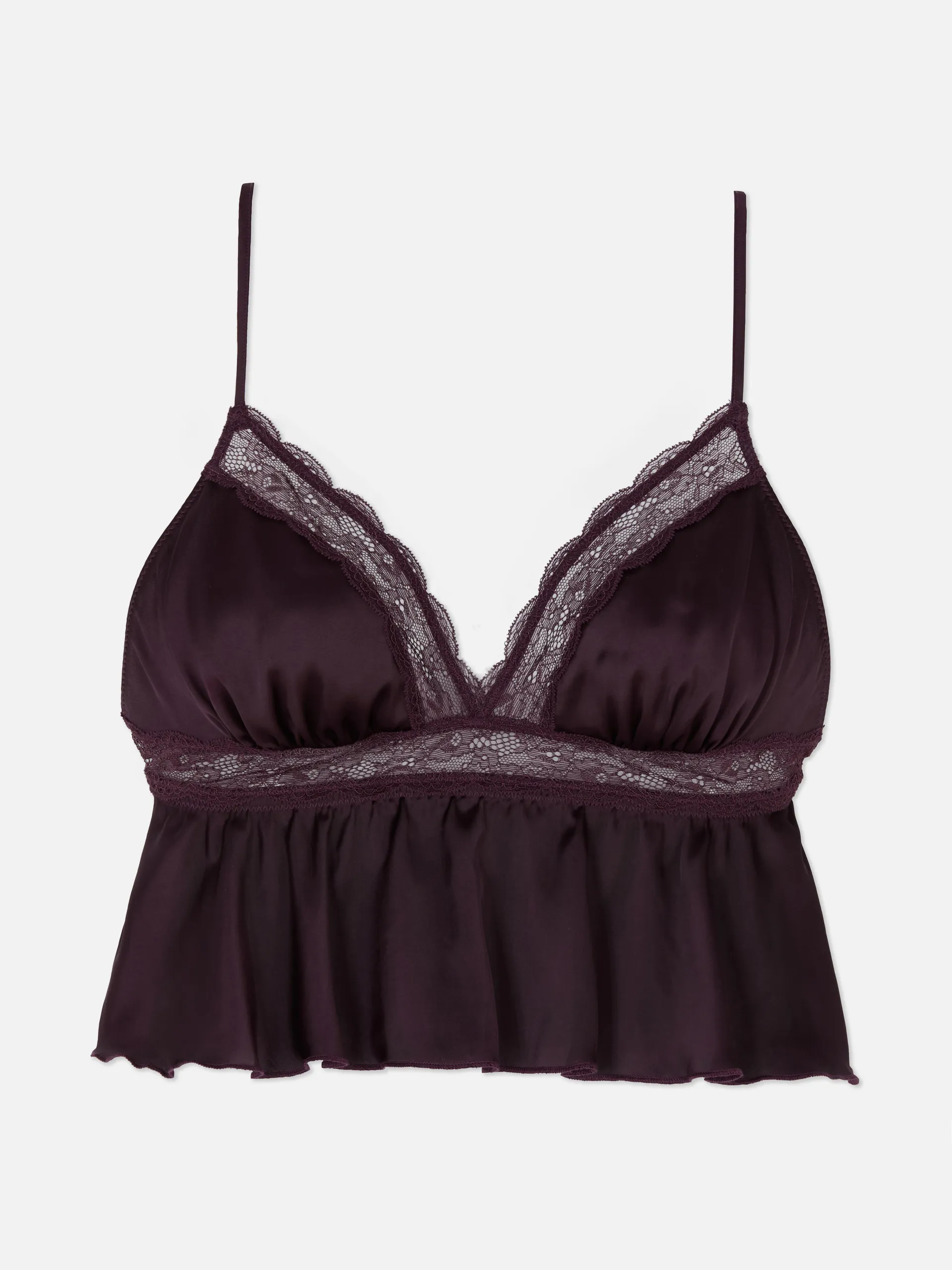 Sutiã bralette fluído cetim renda