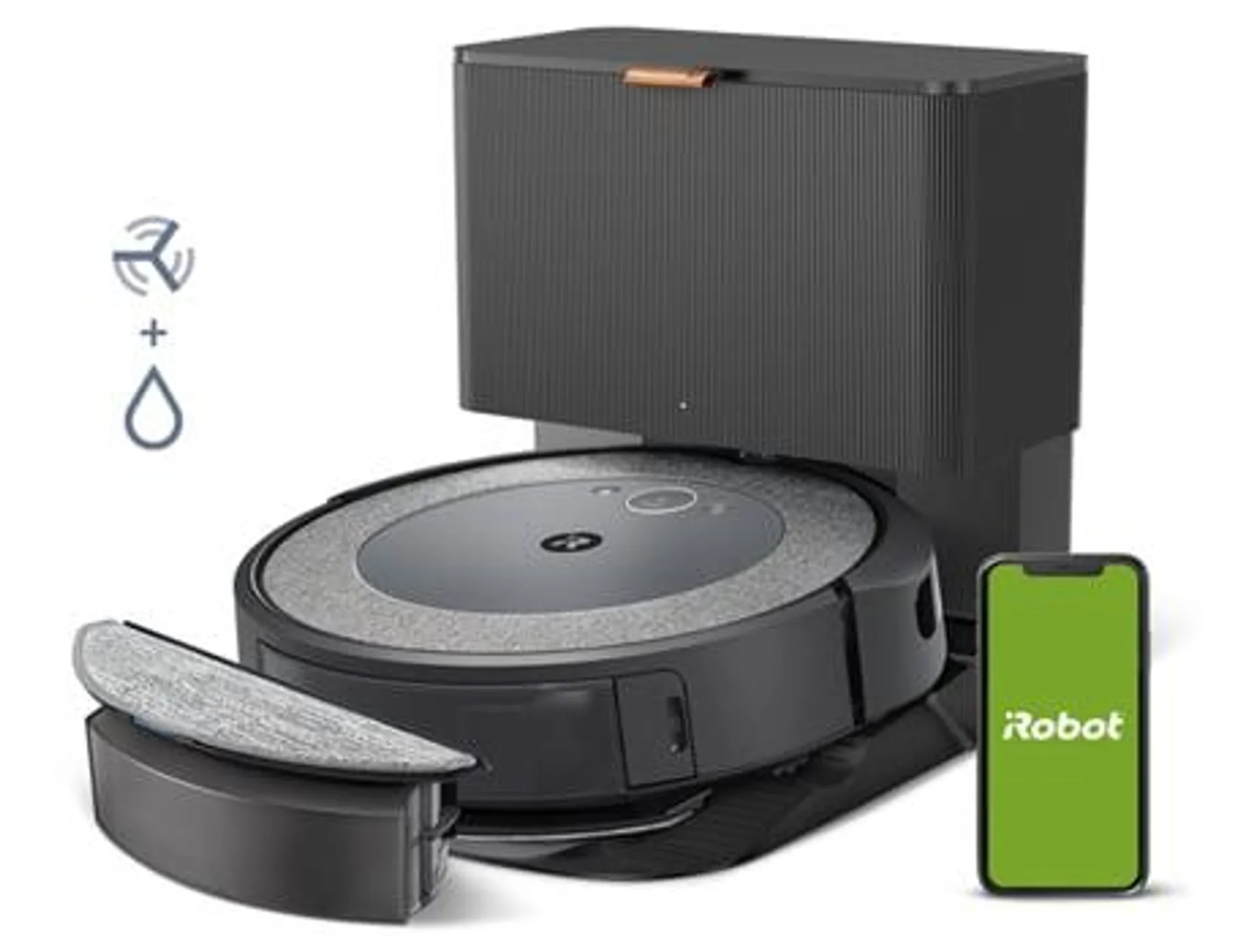 Aspirador Robô IROBOT Roomba Combo I5+ Cinzento Texturizado