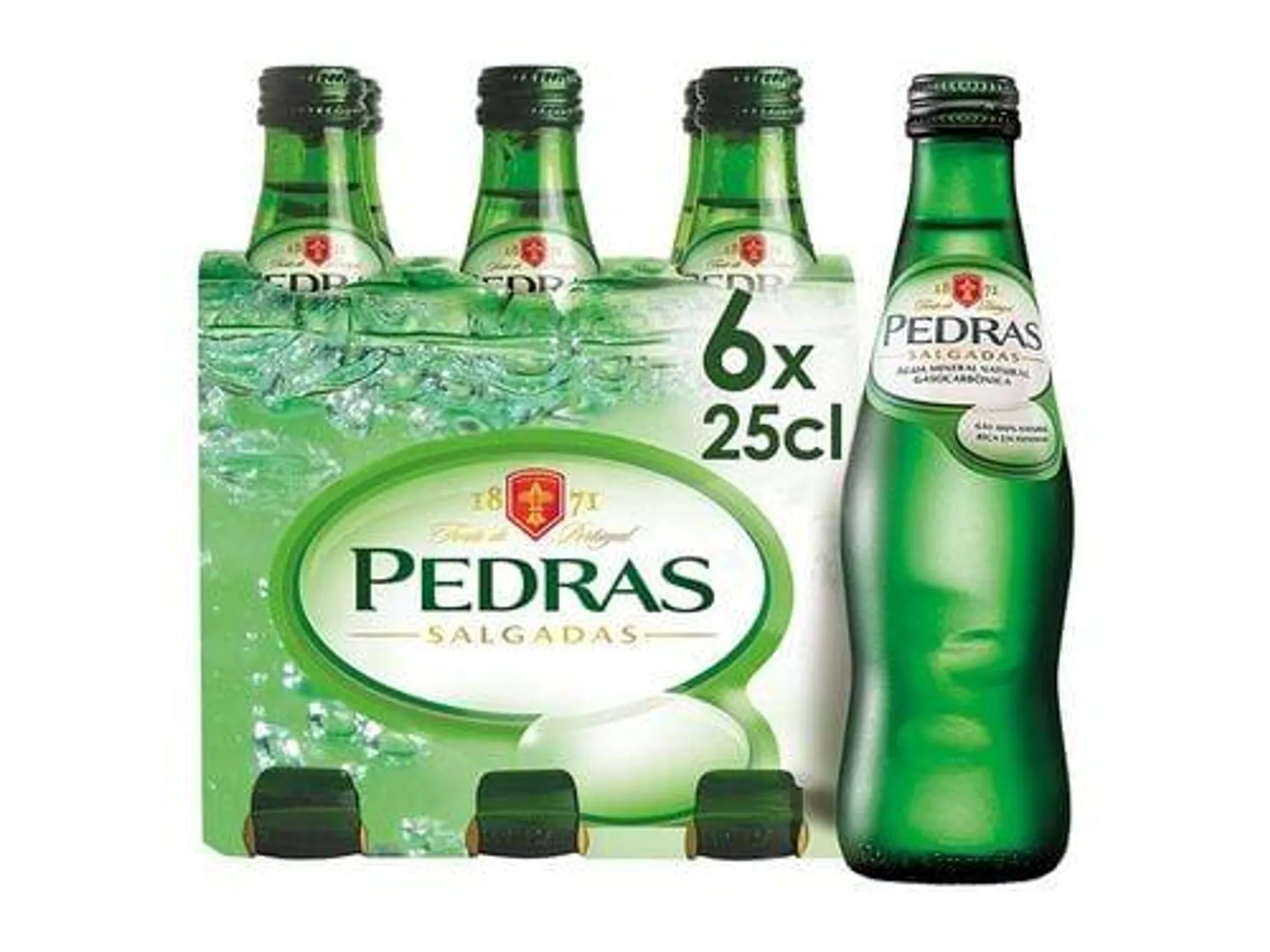 água pedras salgadas com gás 6x0.25l