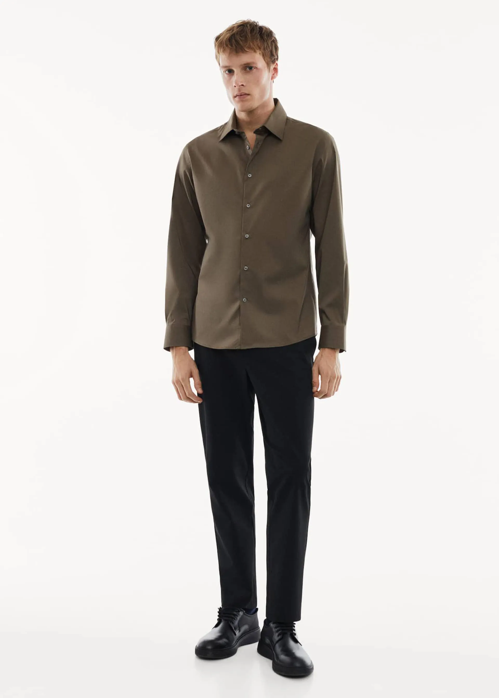 Camisa slim fit algodón stretch