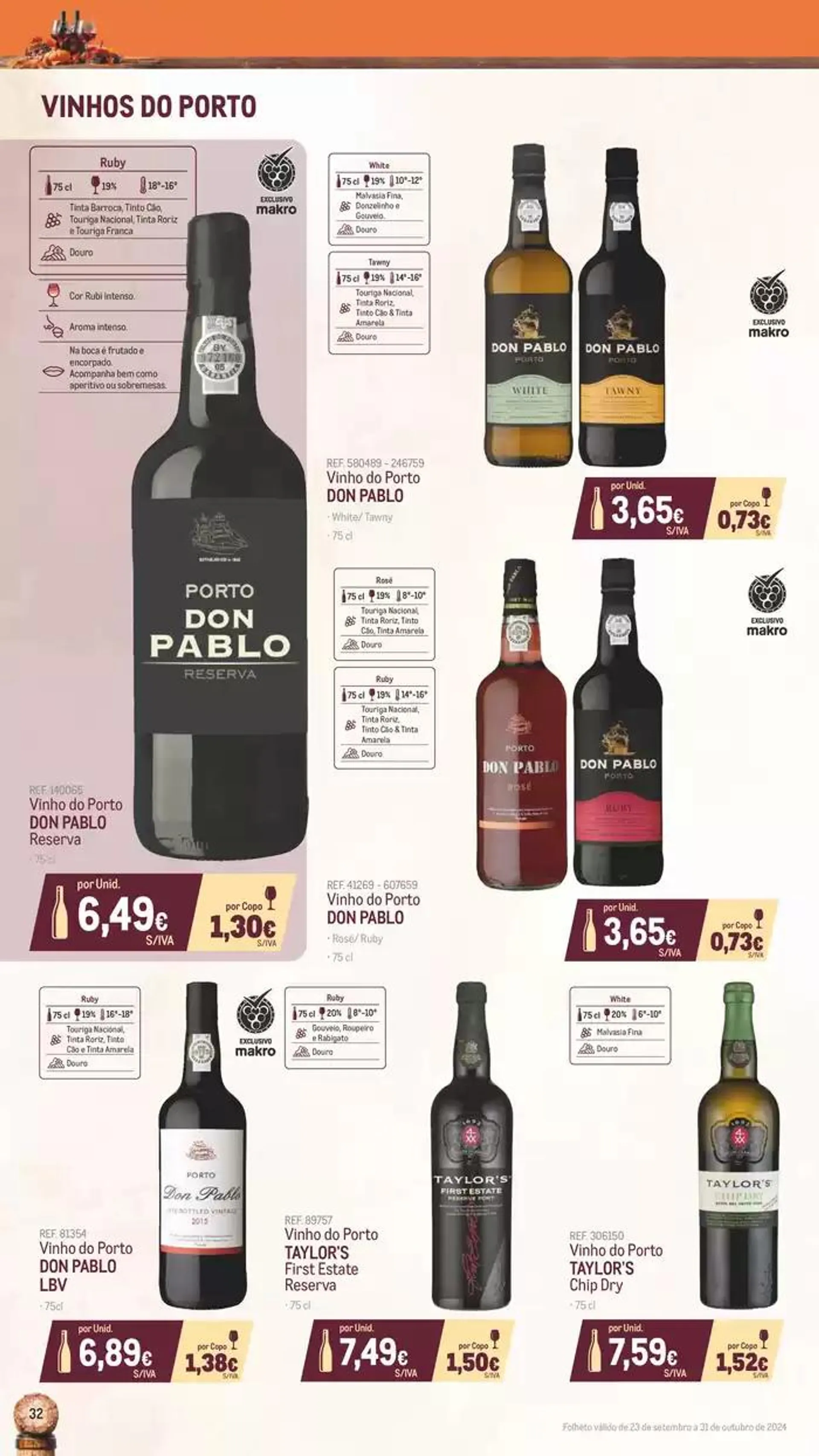 Folheto Catálogo de Vinhos, Queijos e Enchidos de 8 de outubro até 31 de outubro 2024 - Pagina 32