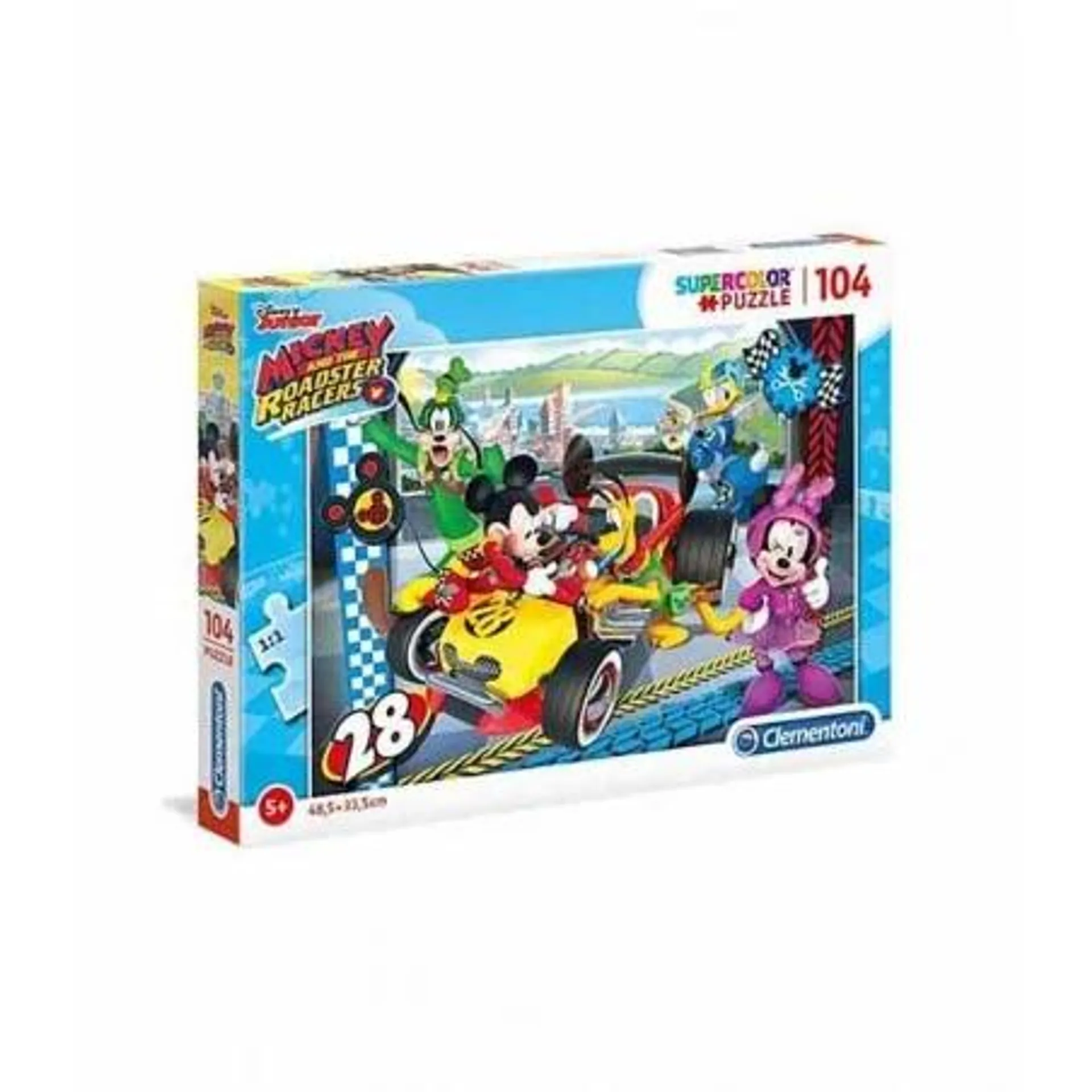 Puzzle 104 peças Disney Mickey e a Carrera