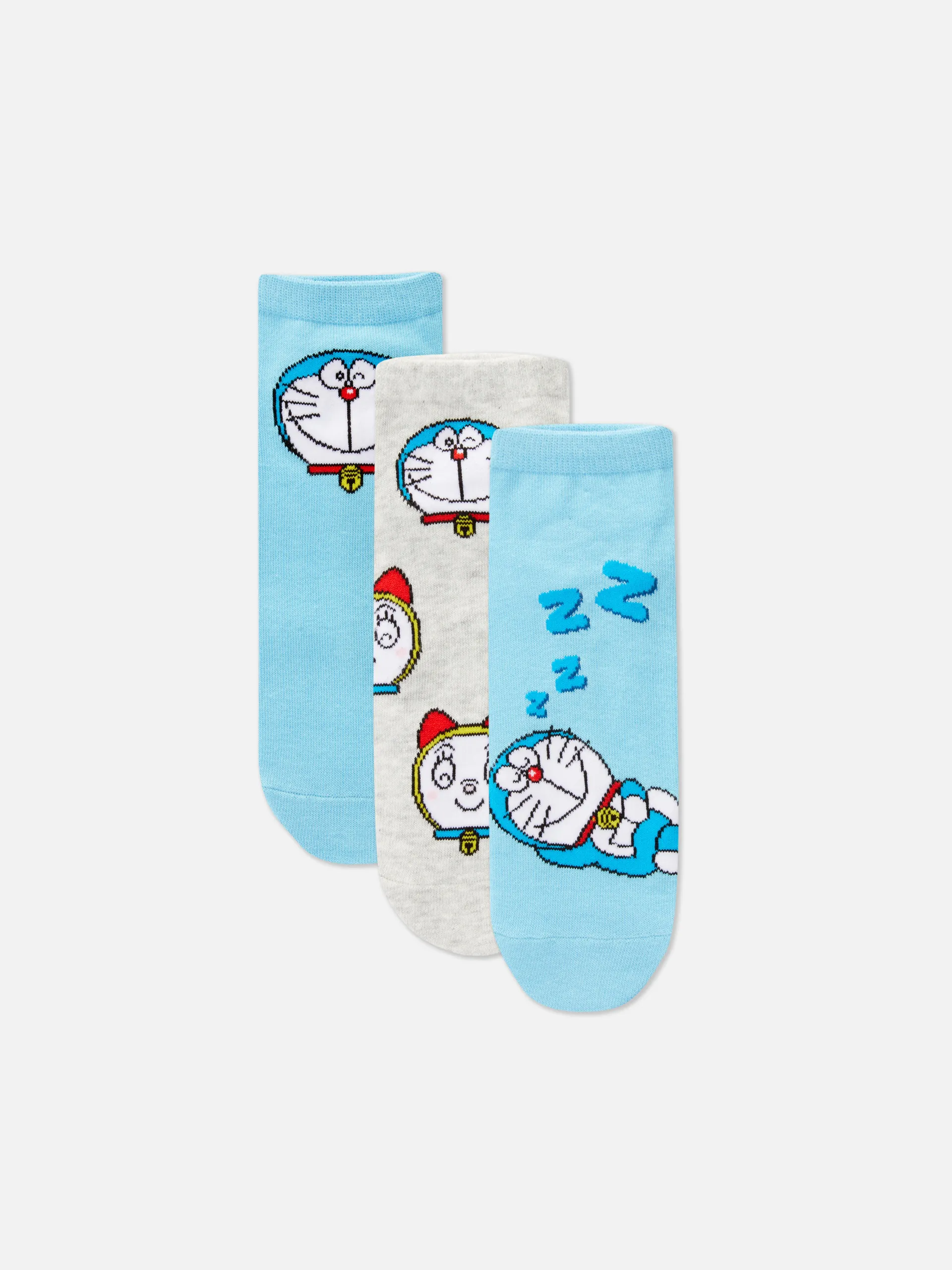 3pk Doraemon Trainer Socks