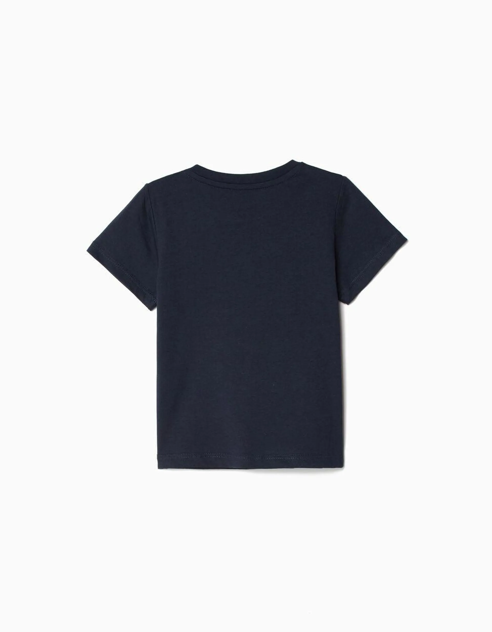 T-shirt Básica, Bebé Menino, Azul Escuro