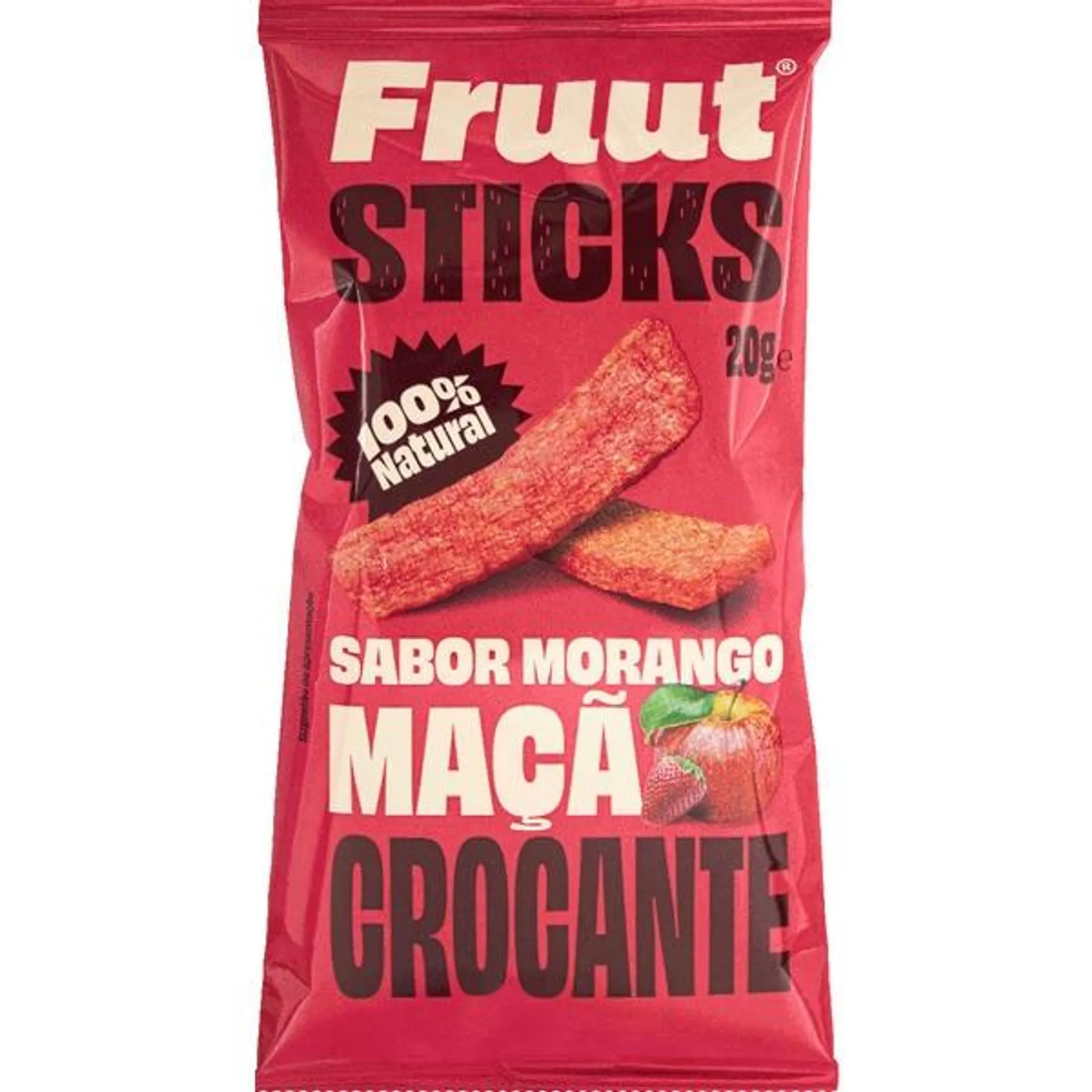 Maçã Crocante sabor Morango Sticks