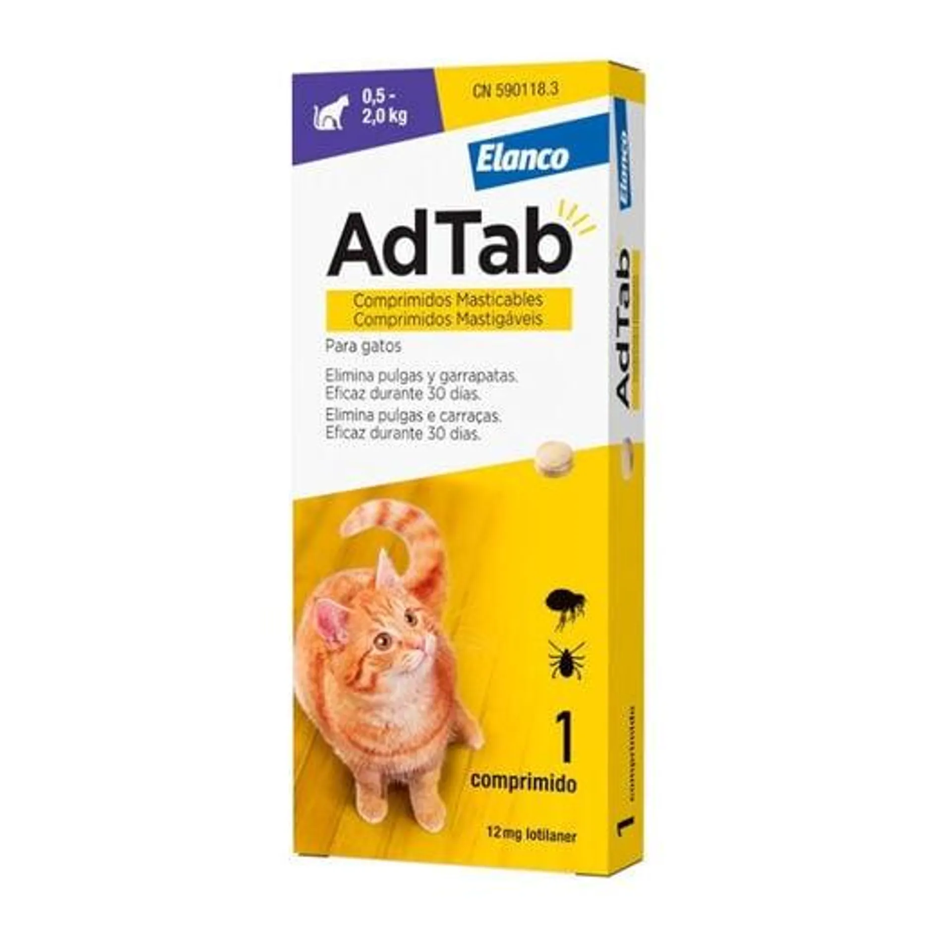 AdTab Comprimidos Mastigáveis para gatos