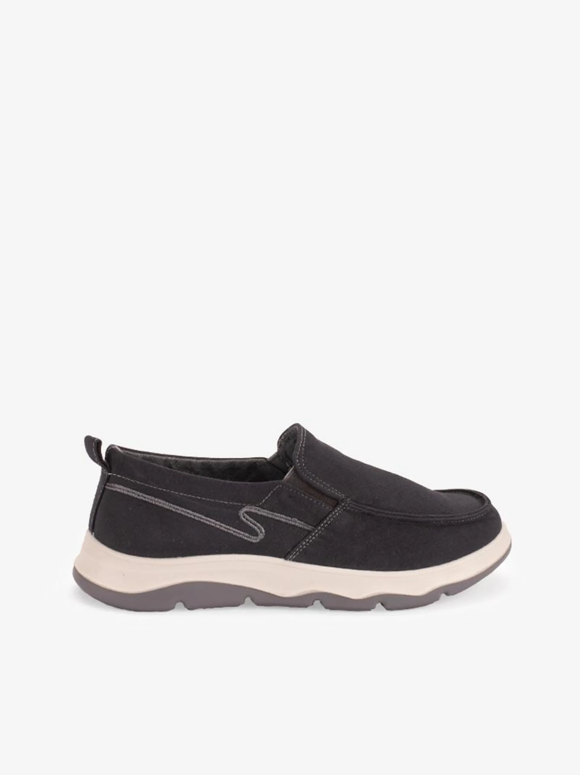 SAPATO DESPORTIVO SLIP ON EM CANVAS DE ELÁSTICO COM SOLA FLEX