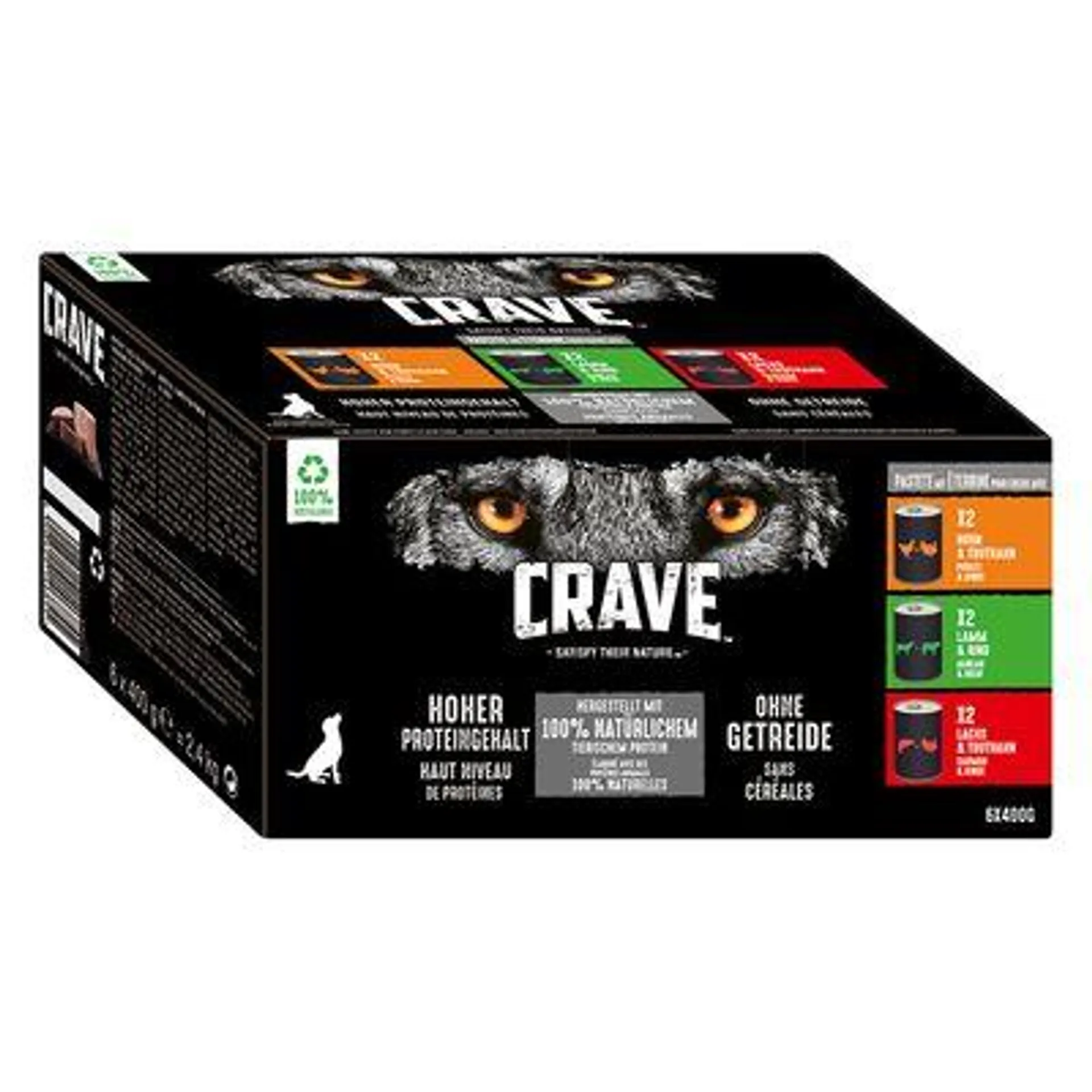 Crave Adult 6 x 400 g comida húmida em promoção: 3 + 3 grátis!