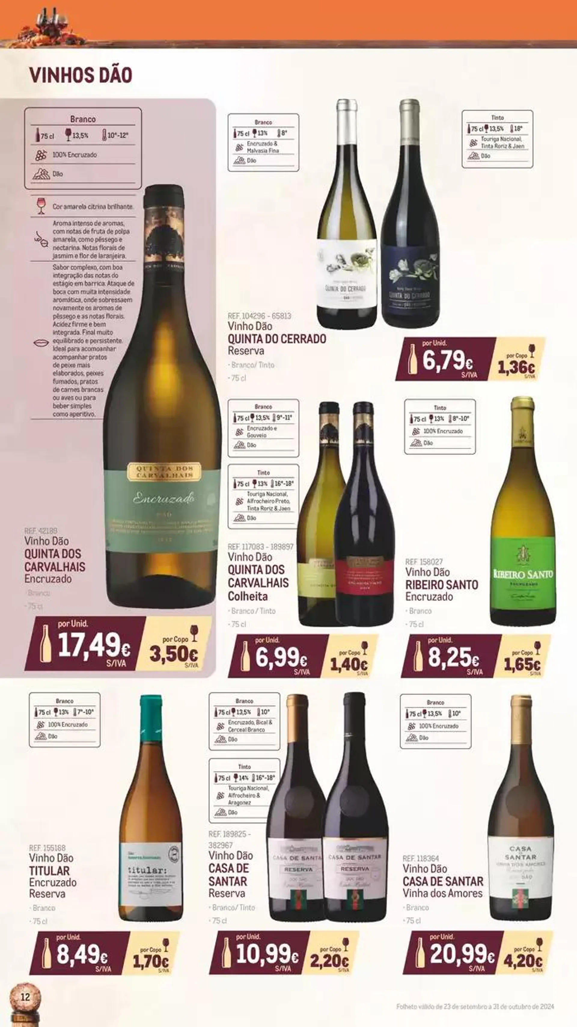 Folheto Catálogo de Vinhos, Queijos e Enchidos de 8 de outubro até 31 de outubro 2024 - Pagina 12