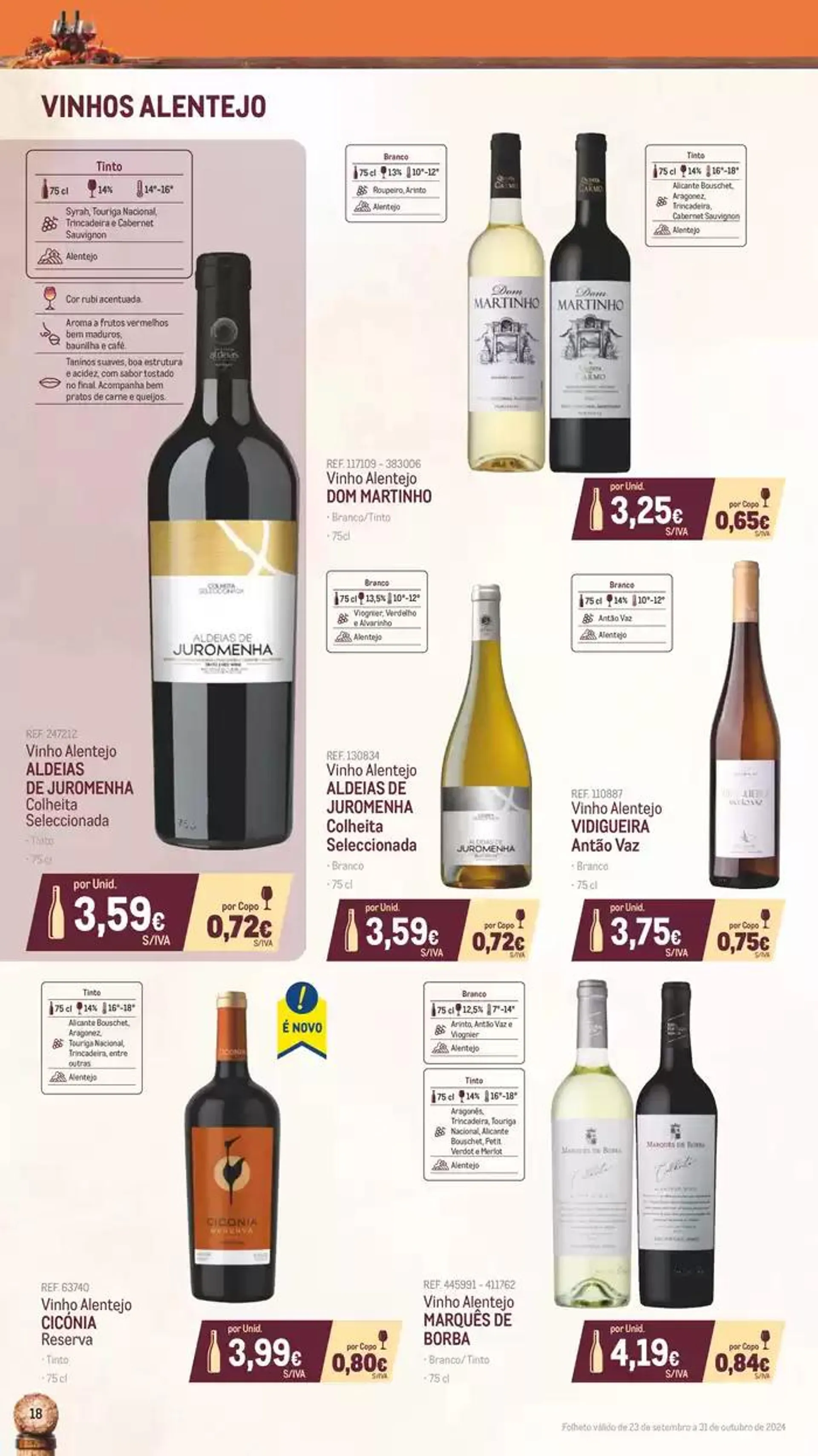 Folheto Catálogo de Vinhos, Queijos e Enchidos de 8 de outubro até 31 de outubro 2024 - Pagina 18