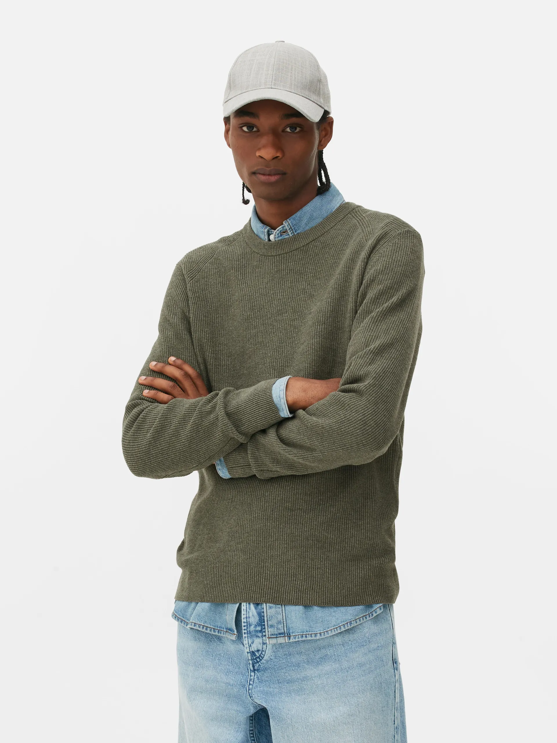 Ribbed Crew Neck Sweater