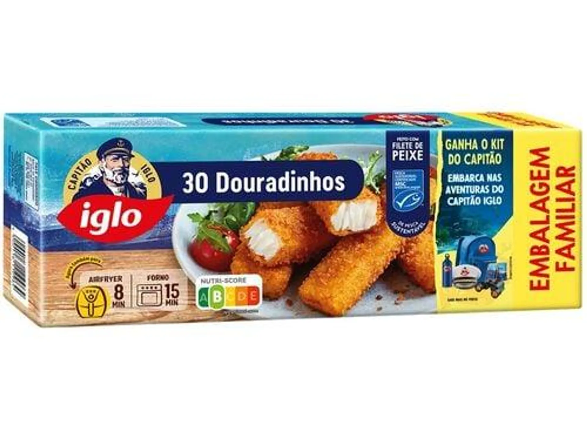 douradinhos iglo peixe 30un 840g