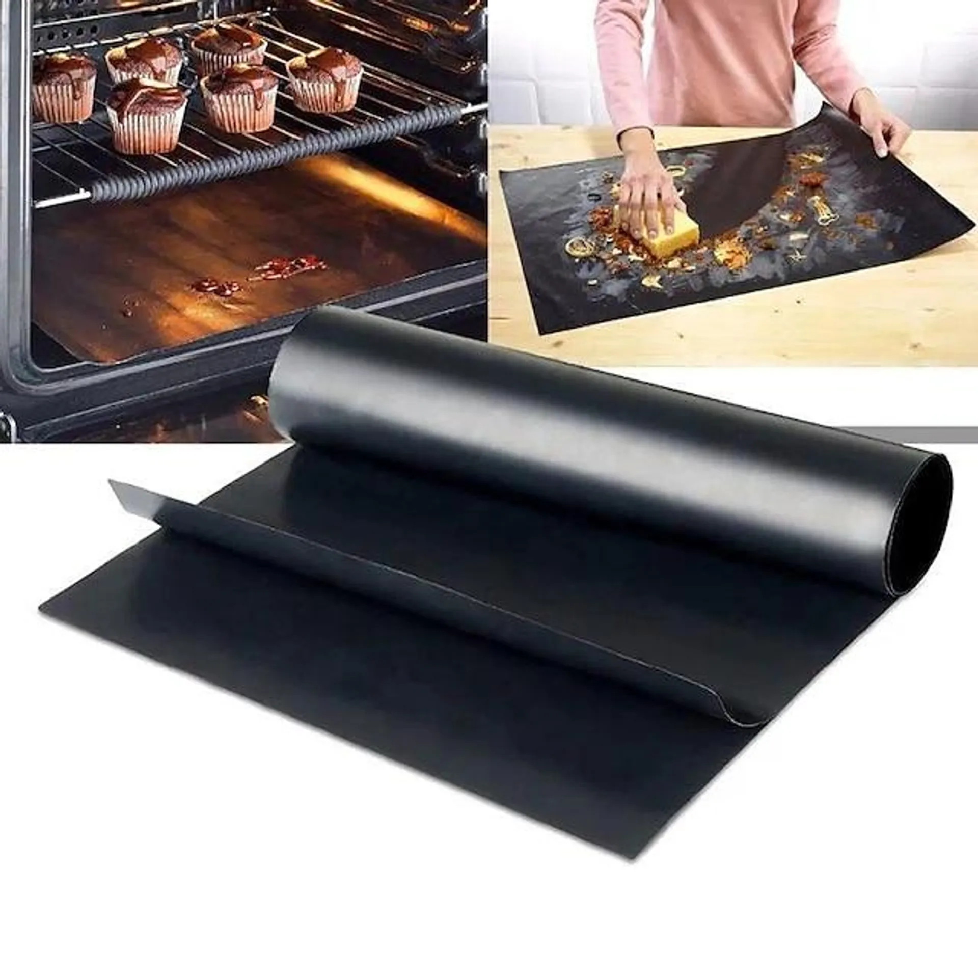 3 stks herbruikbare non-stick bbq grill mat 0.08mm dikke ptfe barbecue bakken liners kok pad magnetron tool dropship