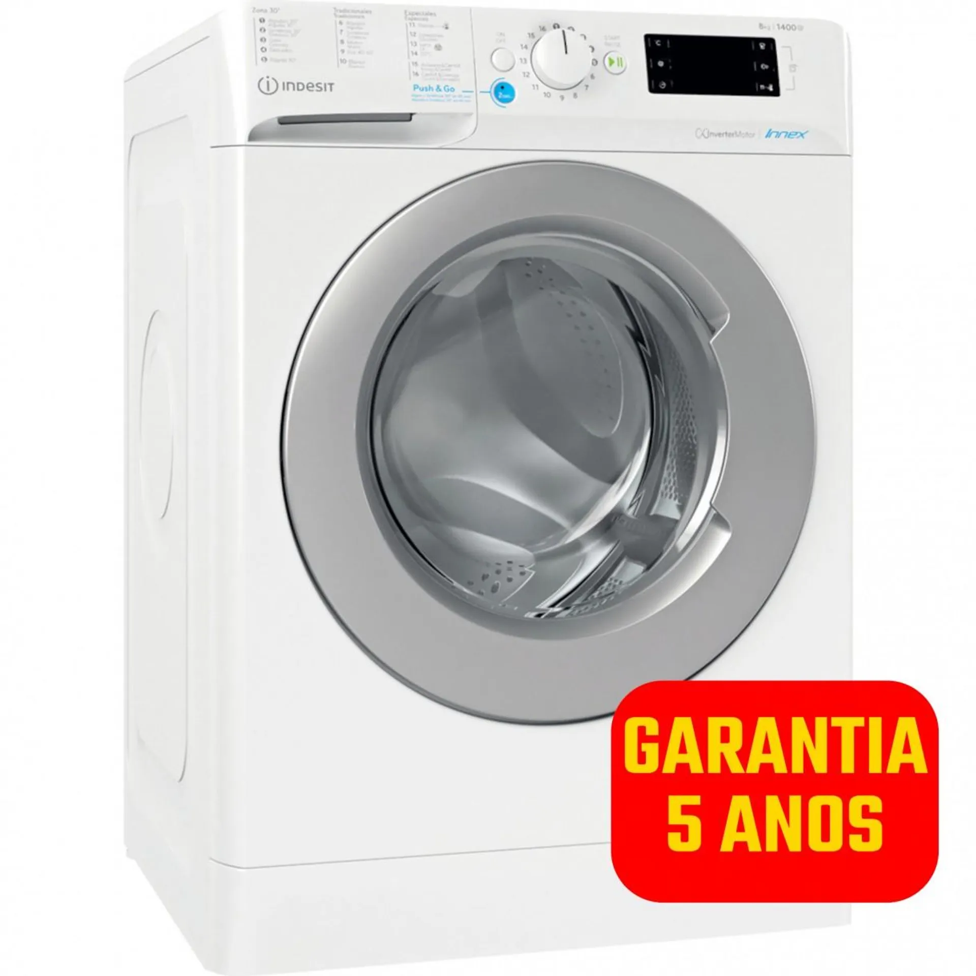 Máquina Lavar Roupa INDESIT BWE 81496X WS SPT N - 8 Kg - 1400 Rpm