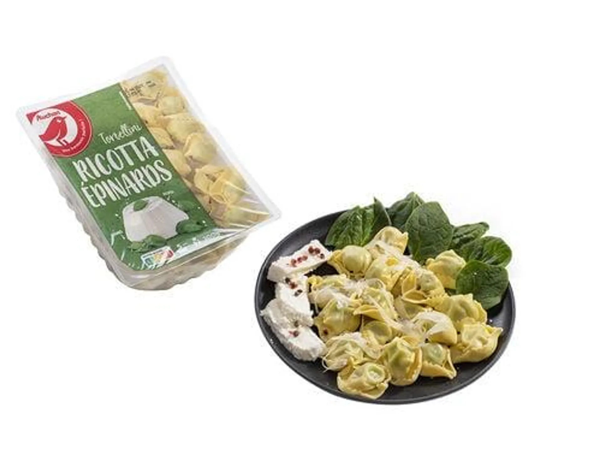 tortellini com ricotta e espinafres auchan 300 g