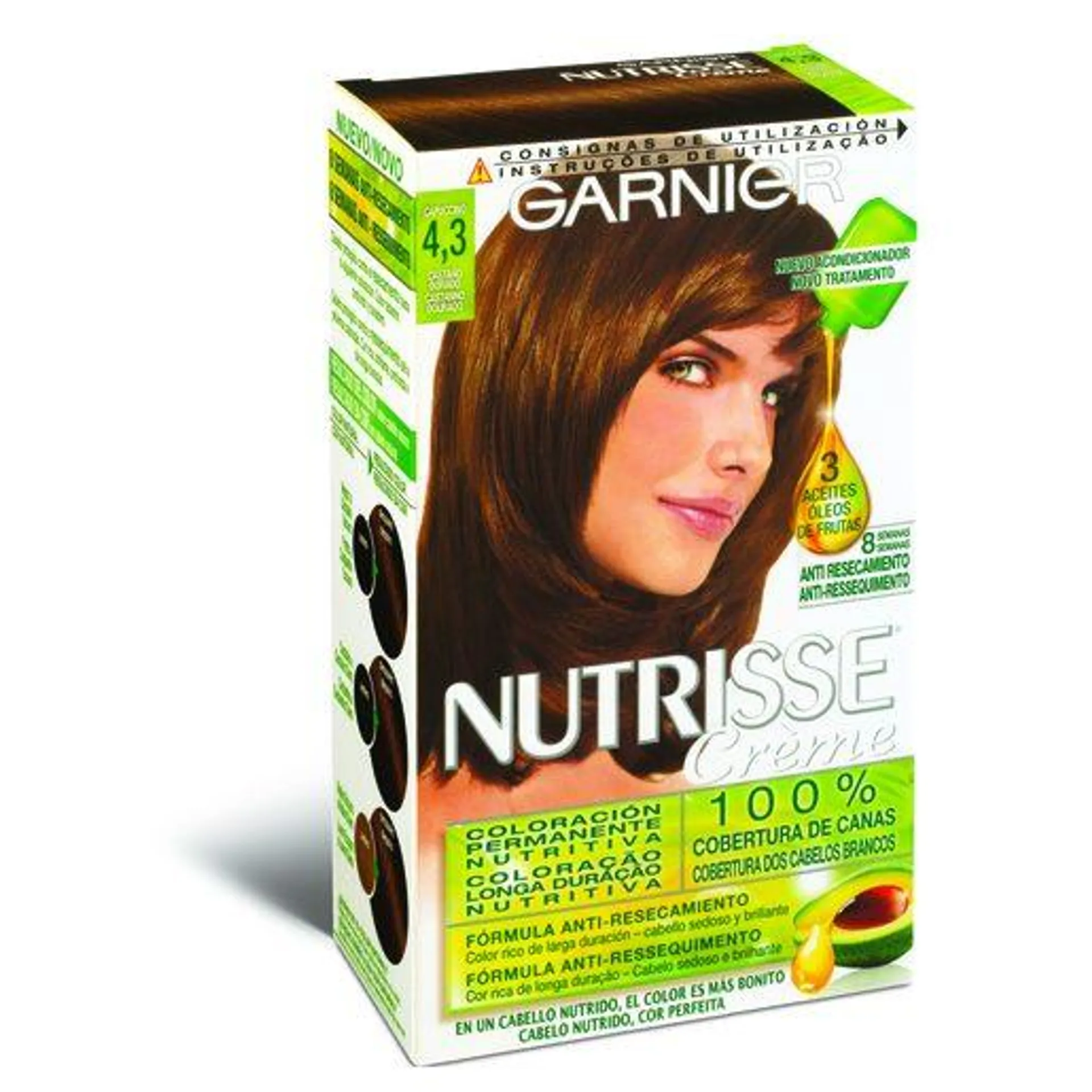 NUTRISSE Coloração Permanente Creme Castanho Dourado 4.3 1 un