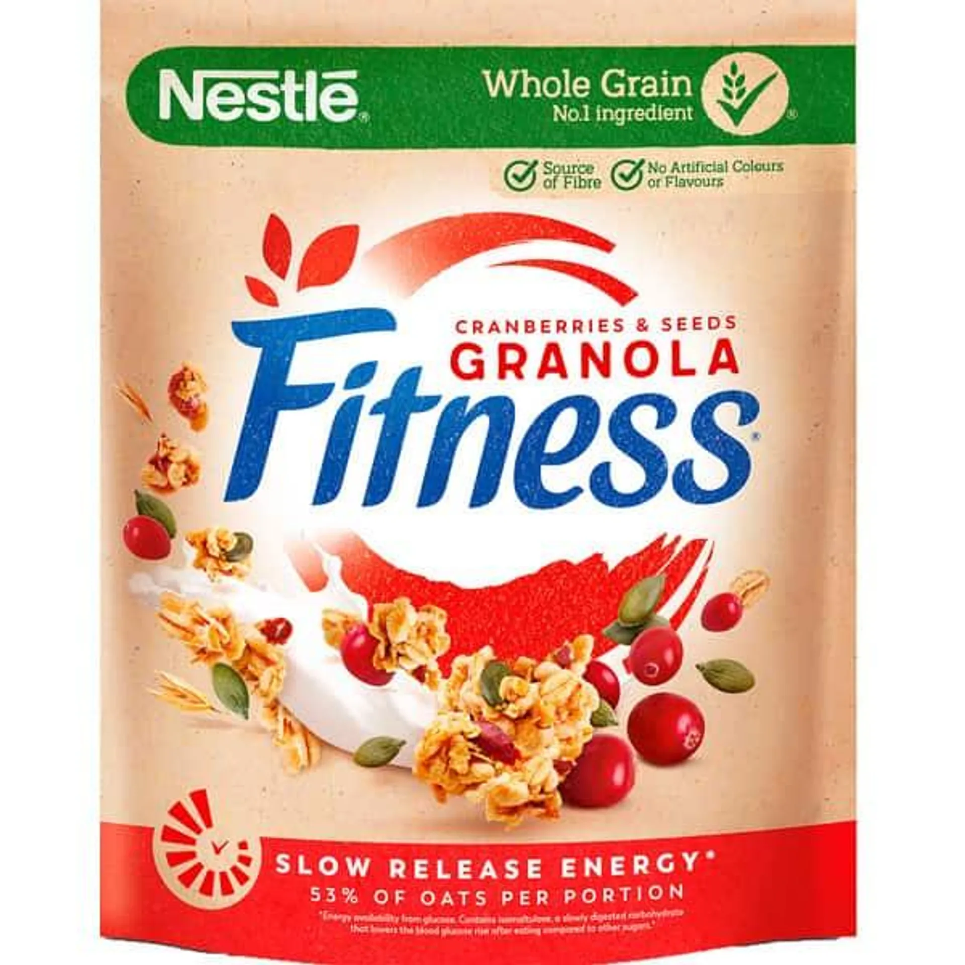 Granola Cereais Integrais 53% Aveia com Arandos e Sementes embalagem 300 g Nestlé Fitness