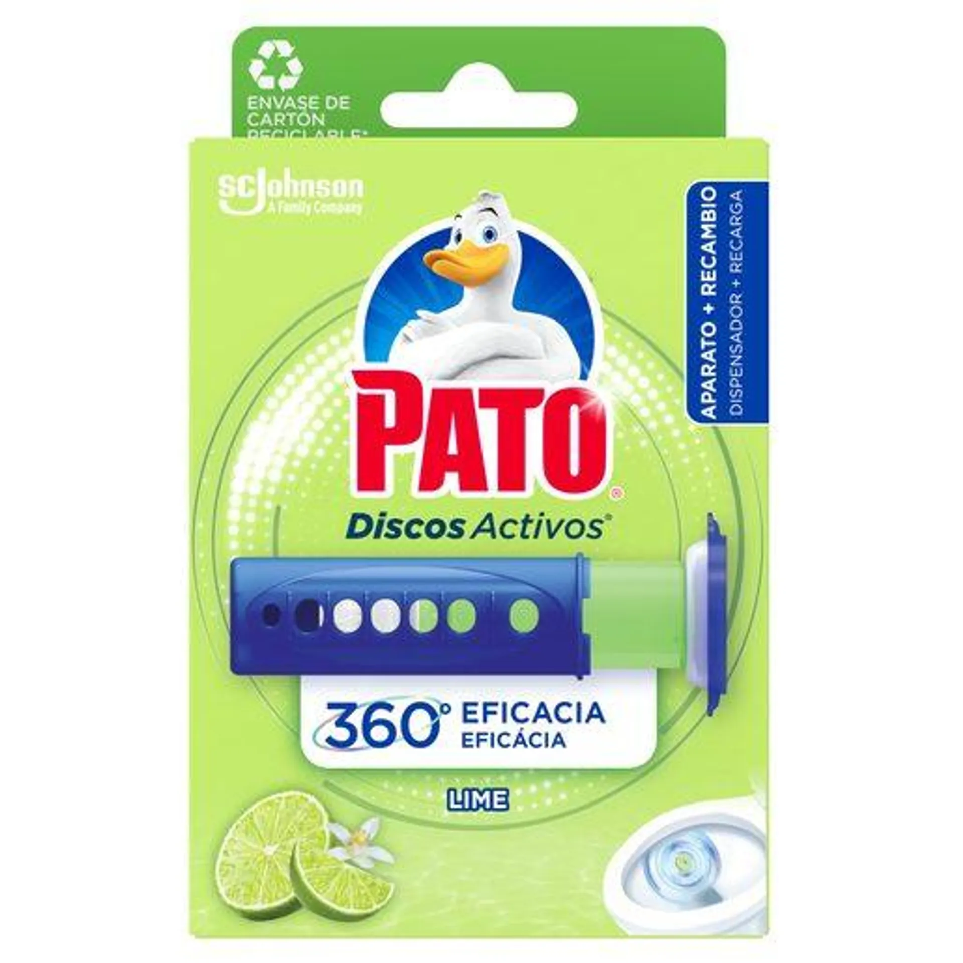 WC PATO Discos Sanitários Ativos Gel Lima Fresca 6 un