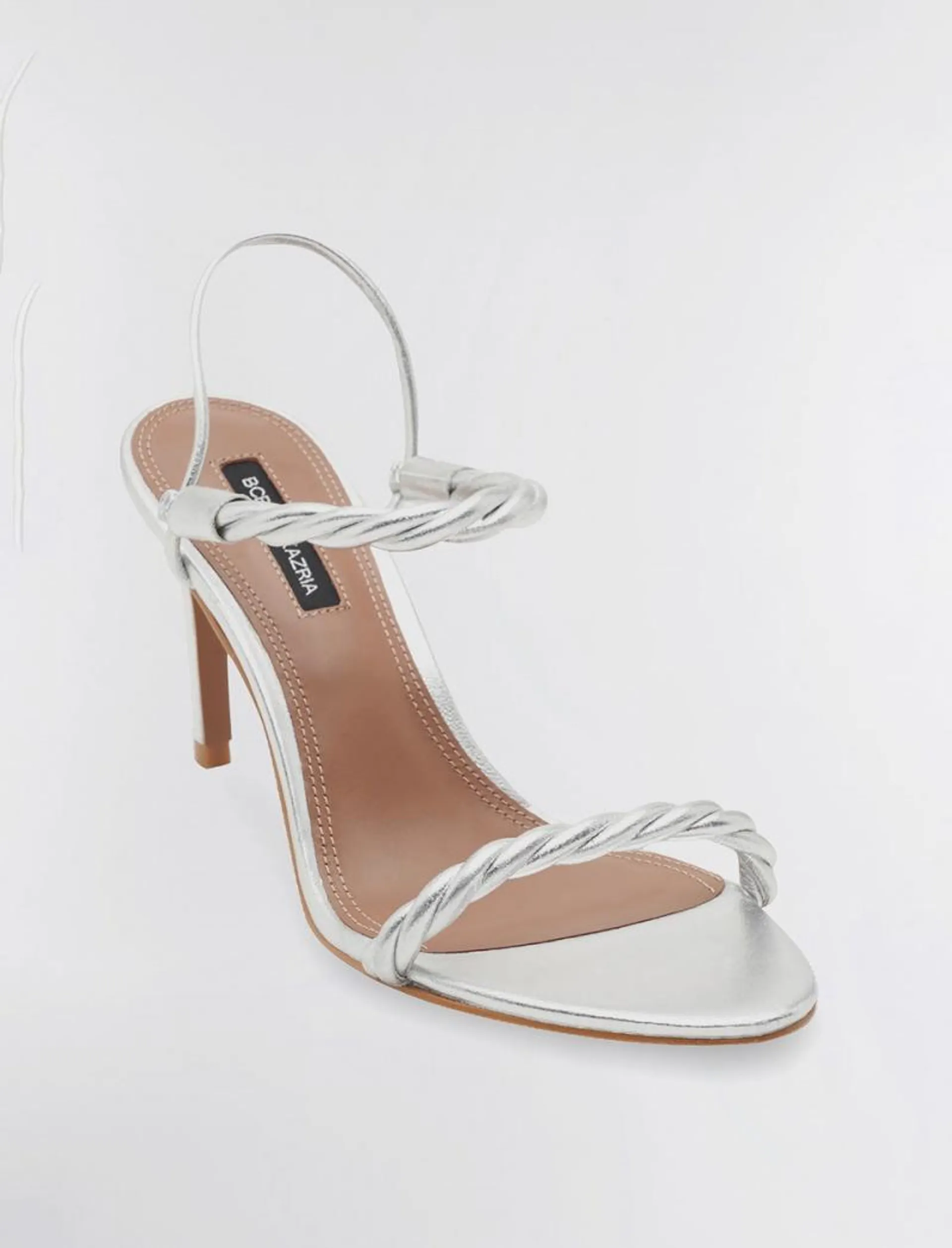 Sandálias BCBGMAXAZRIA Taylor Twist-Alças Prateadas | FBWYN-9613