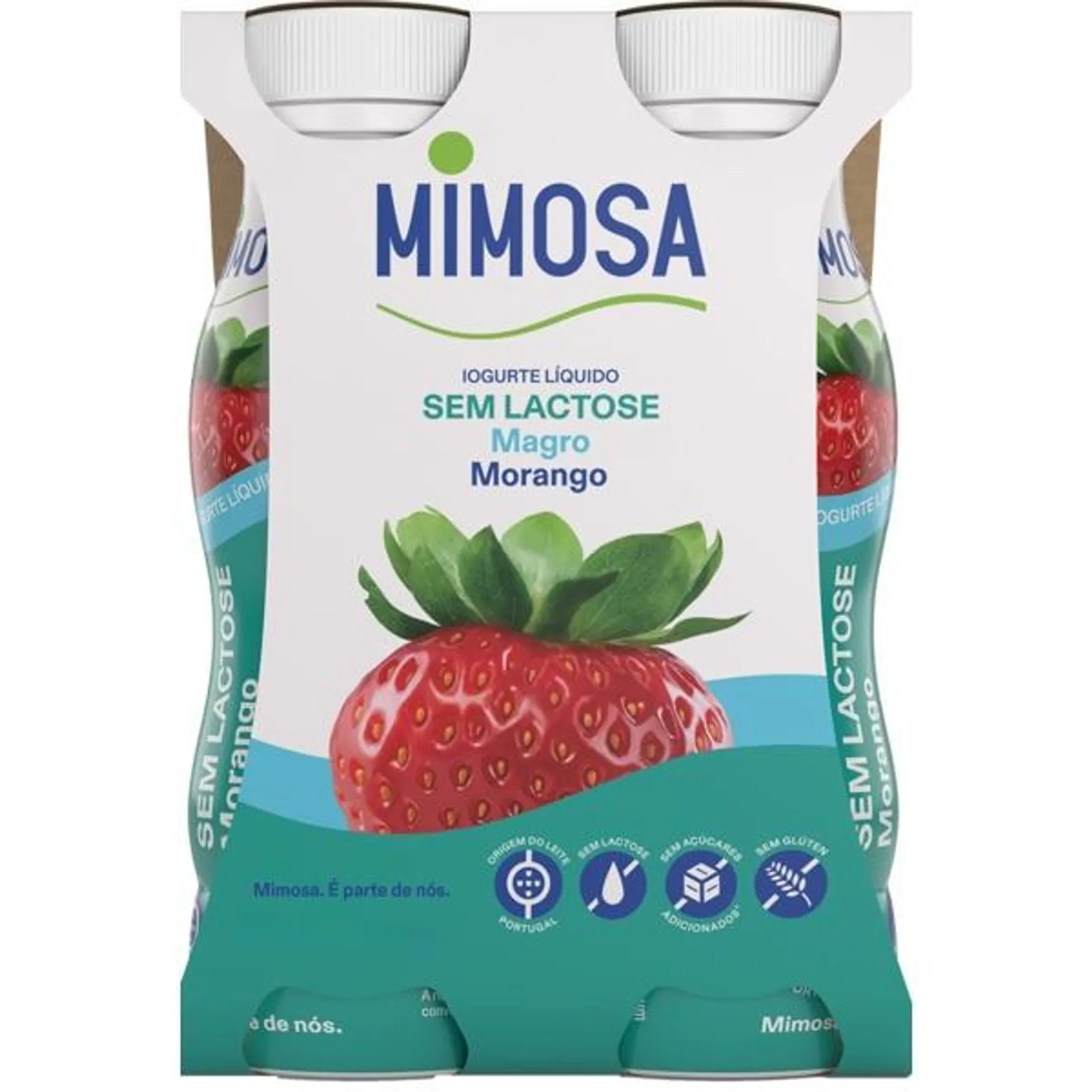 Iogurte sem Lactose Morango Pack 4 unidades