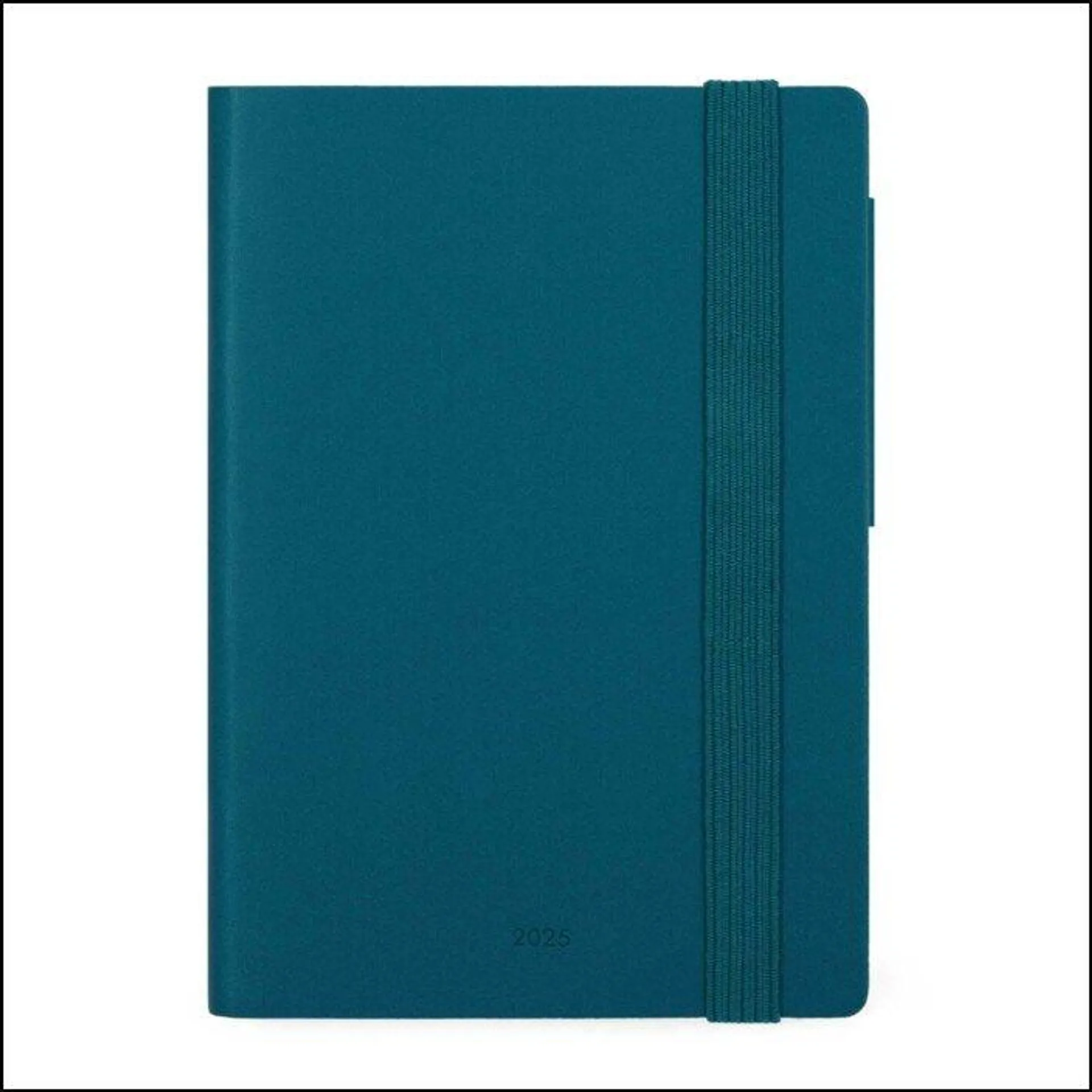 12-MONTH DIARY - 2025 - SMALL DAILY DIARY - TEAL BLUE