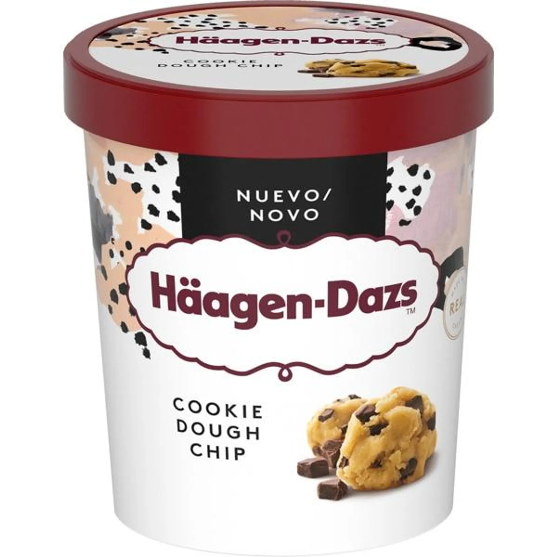 Gelado Cookie Dough Chip embalagem 460 ml Haagen-Dazs