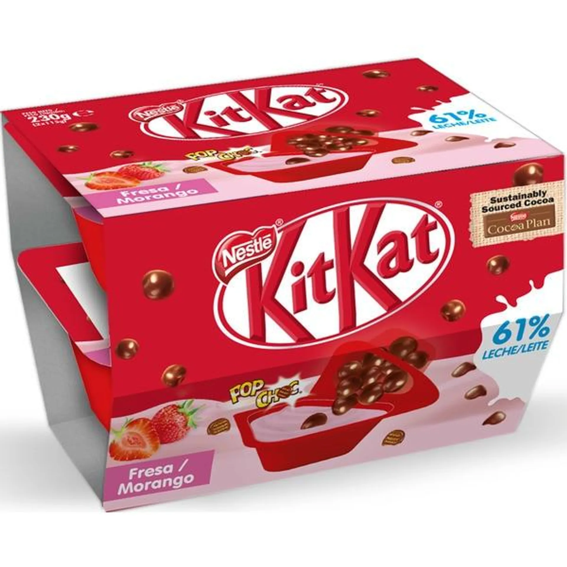 Iogurte de Morango Bicompartimentado com Kit Kat Pack 2