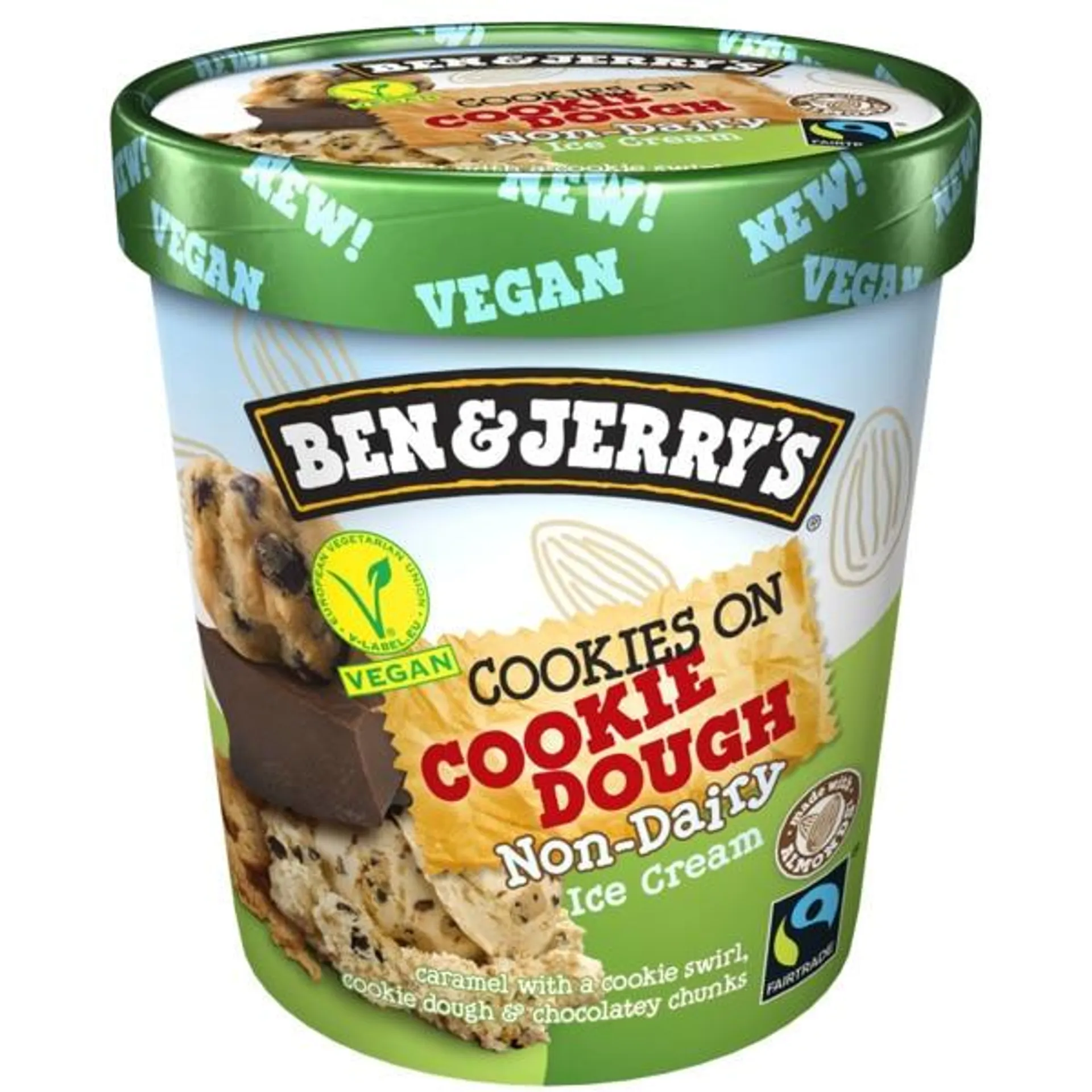 Gelado Cookies on Cookie Dough Vegan embalagem 465 ml Ben & Jerry's