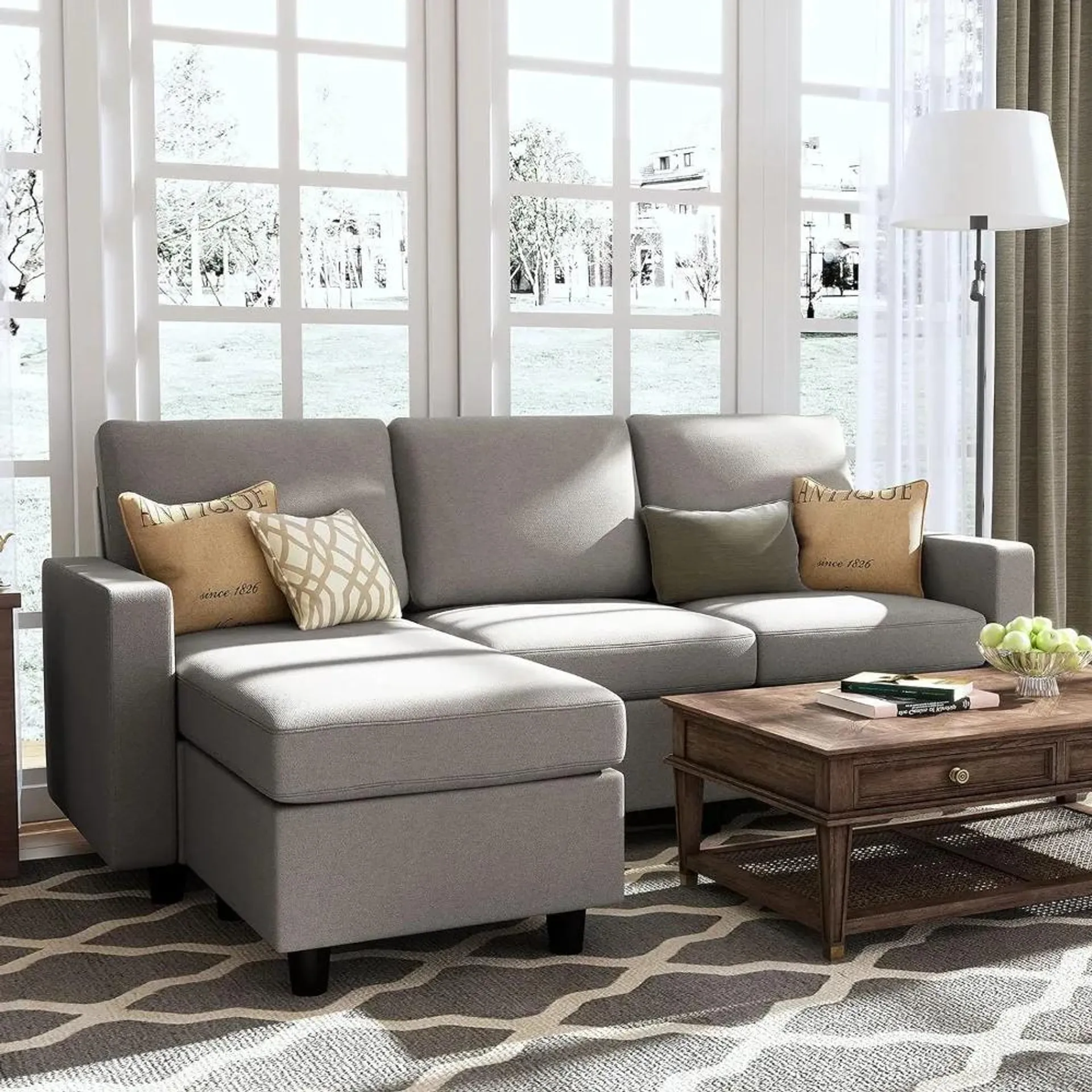 Living Room Sofas, Convertible Sectional Sofa, L Shaped Couch, Reversible Couch for Small Space, Living Rooms Sofa Sets