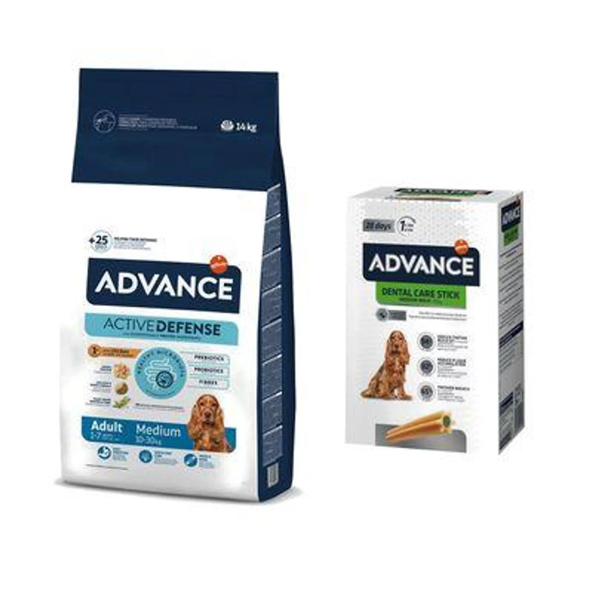 Advance ração para cães + Dental Care 720 g Snack grátis!