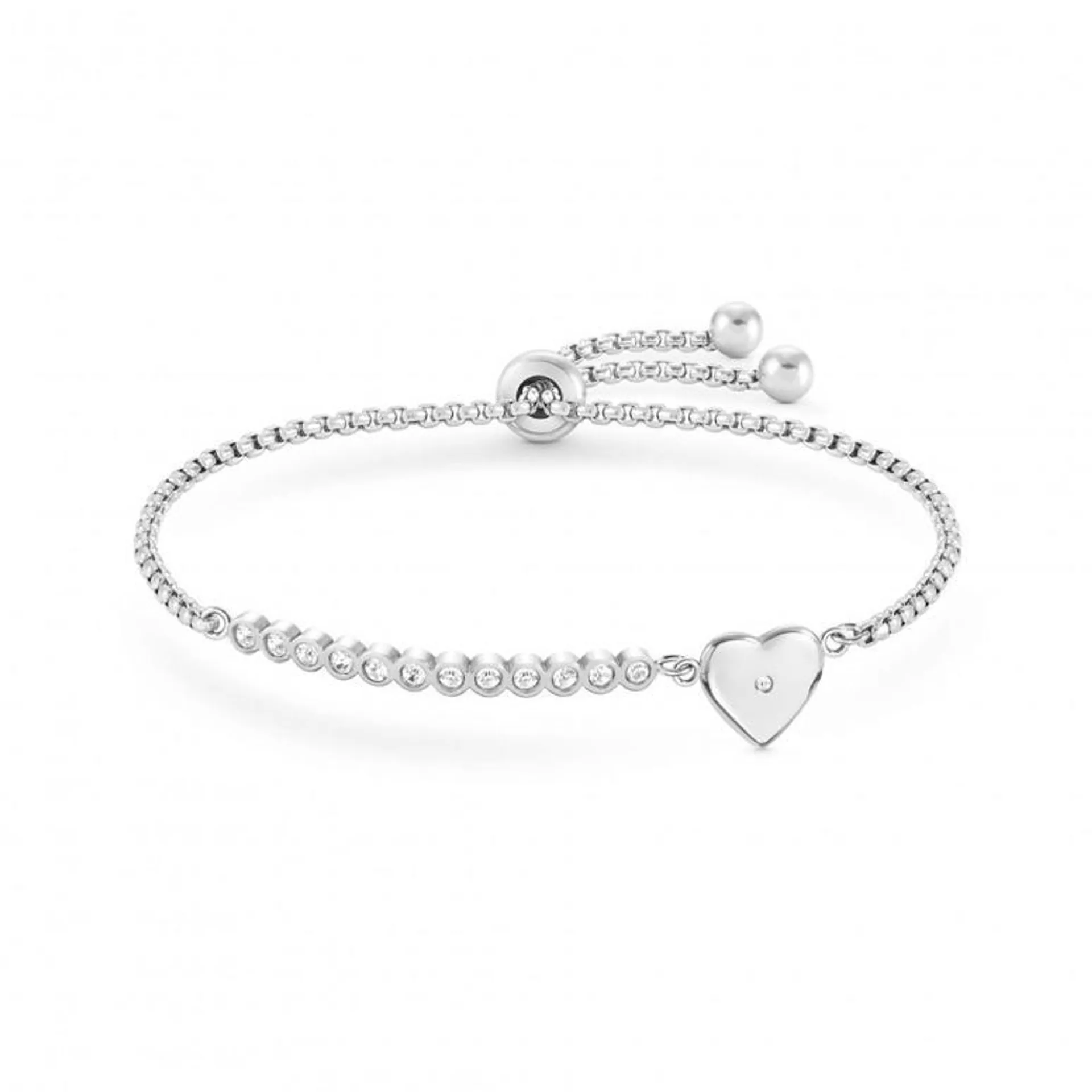 Pulsera Milleluci Corazón Plateada